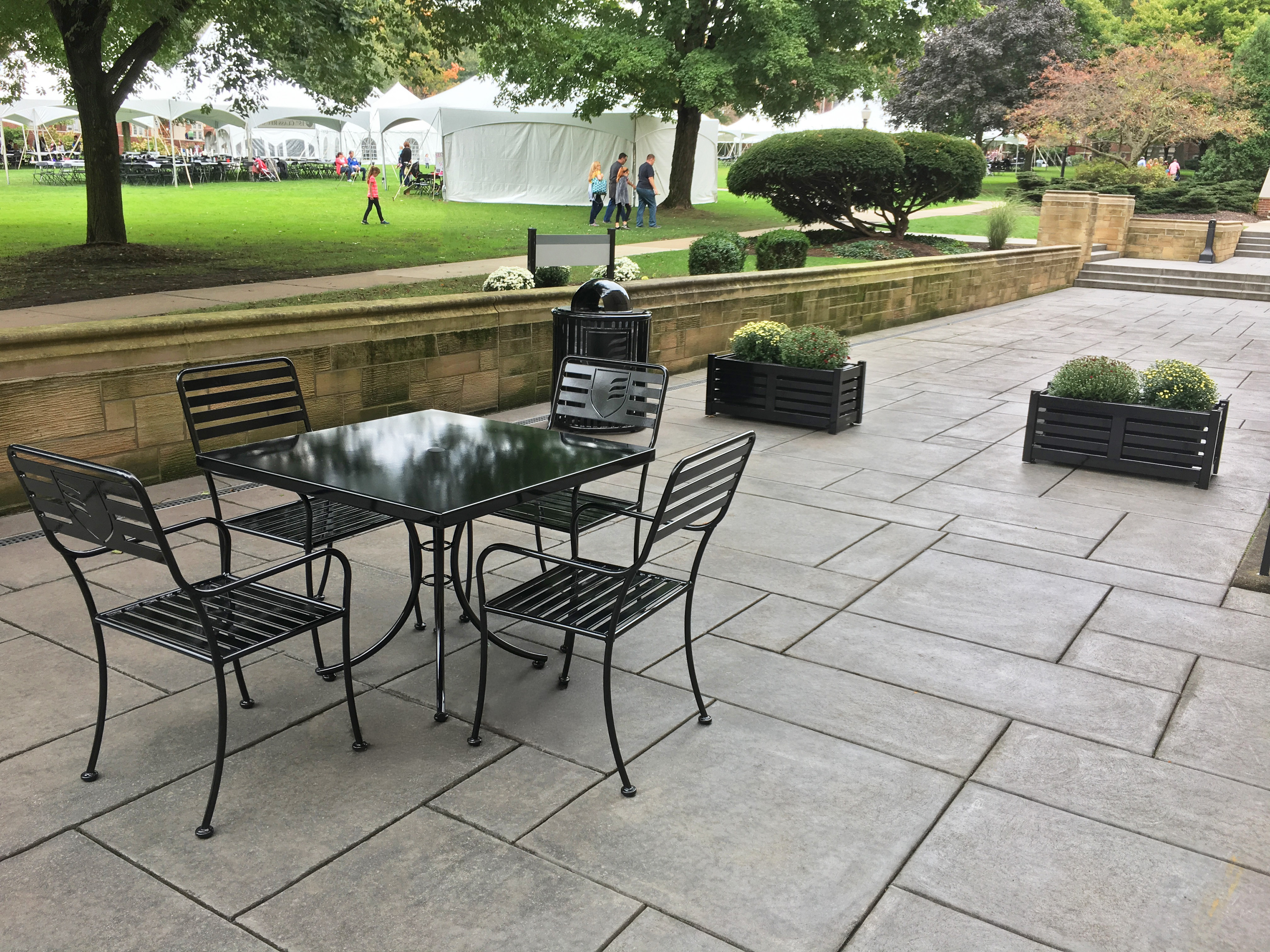 Sienna Square Table Chairs With Back Gloss Plaque Lasercut Education College Patio Grovecitypa