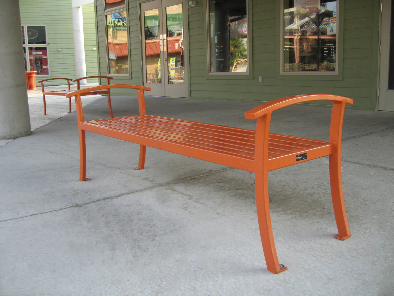 Kerrington Bench Without Back 6Ft Customorange Myrtlebeachsc