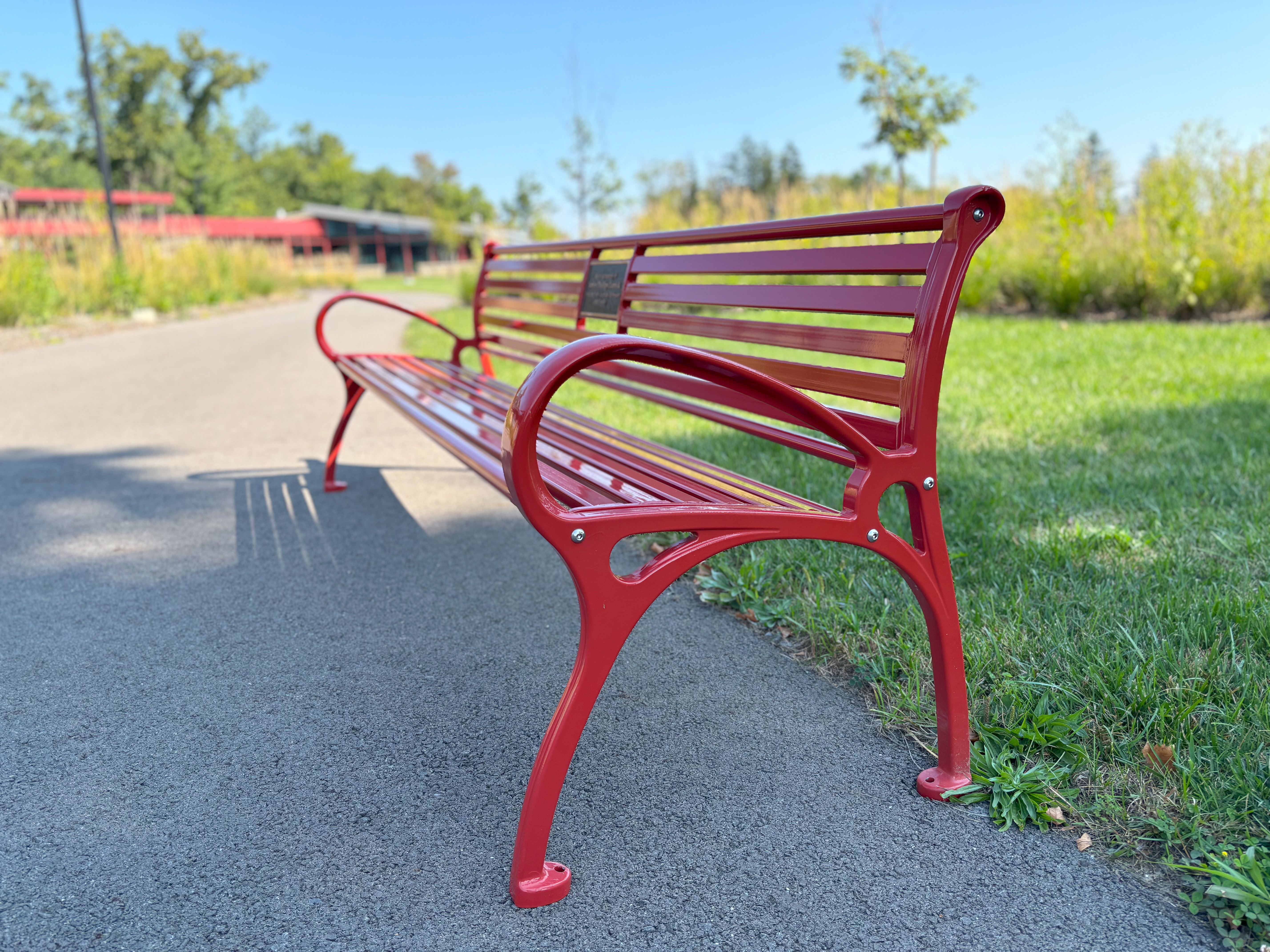 Schenley Bench With Back 6Ft Plaque Customred Education Communitycollege Butlerpa