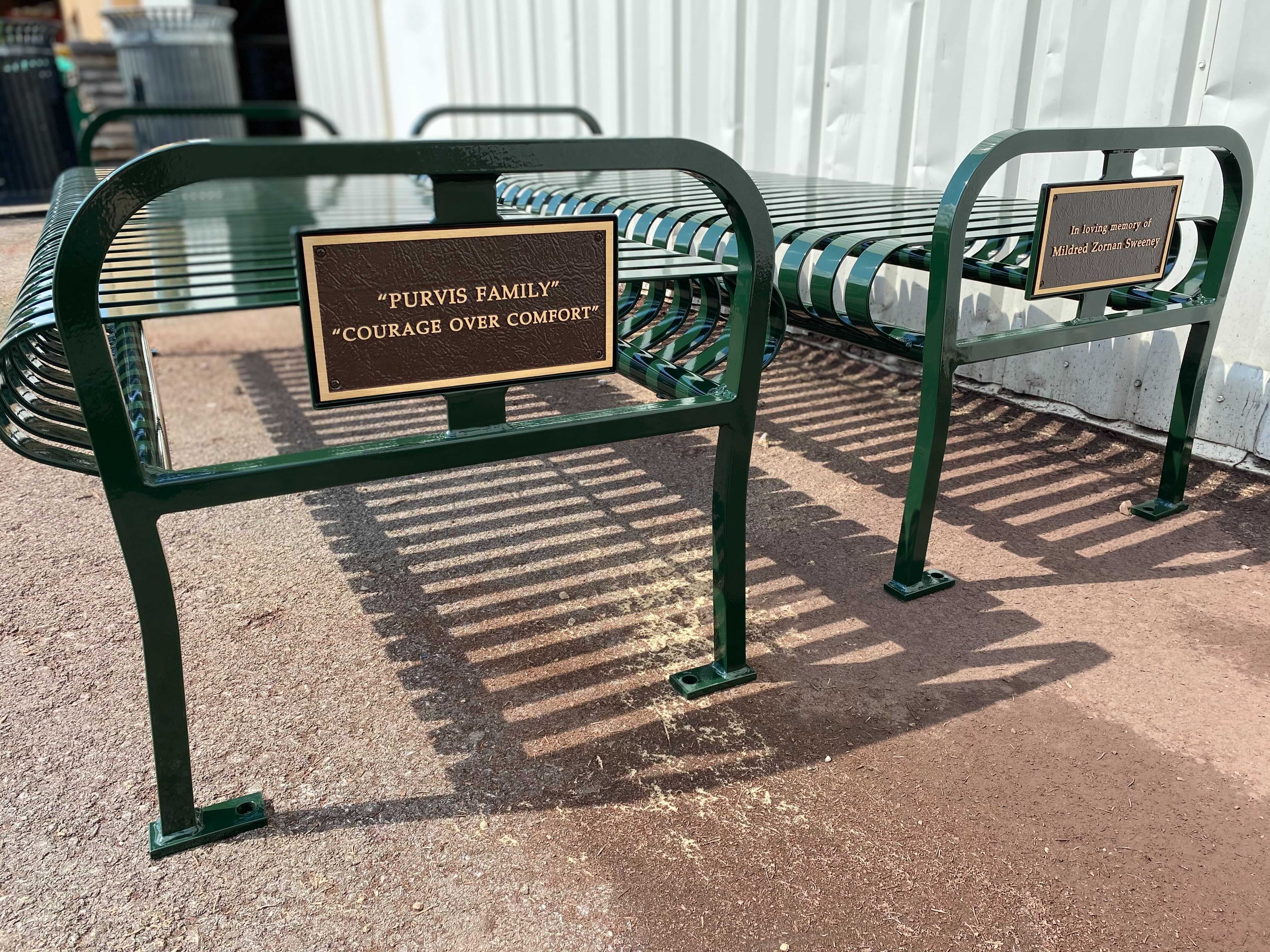 Pullman Bench Without Back 6Ft Huntergreen Plaque Krdlot