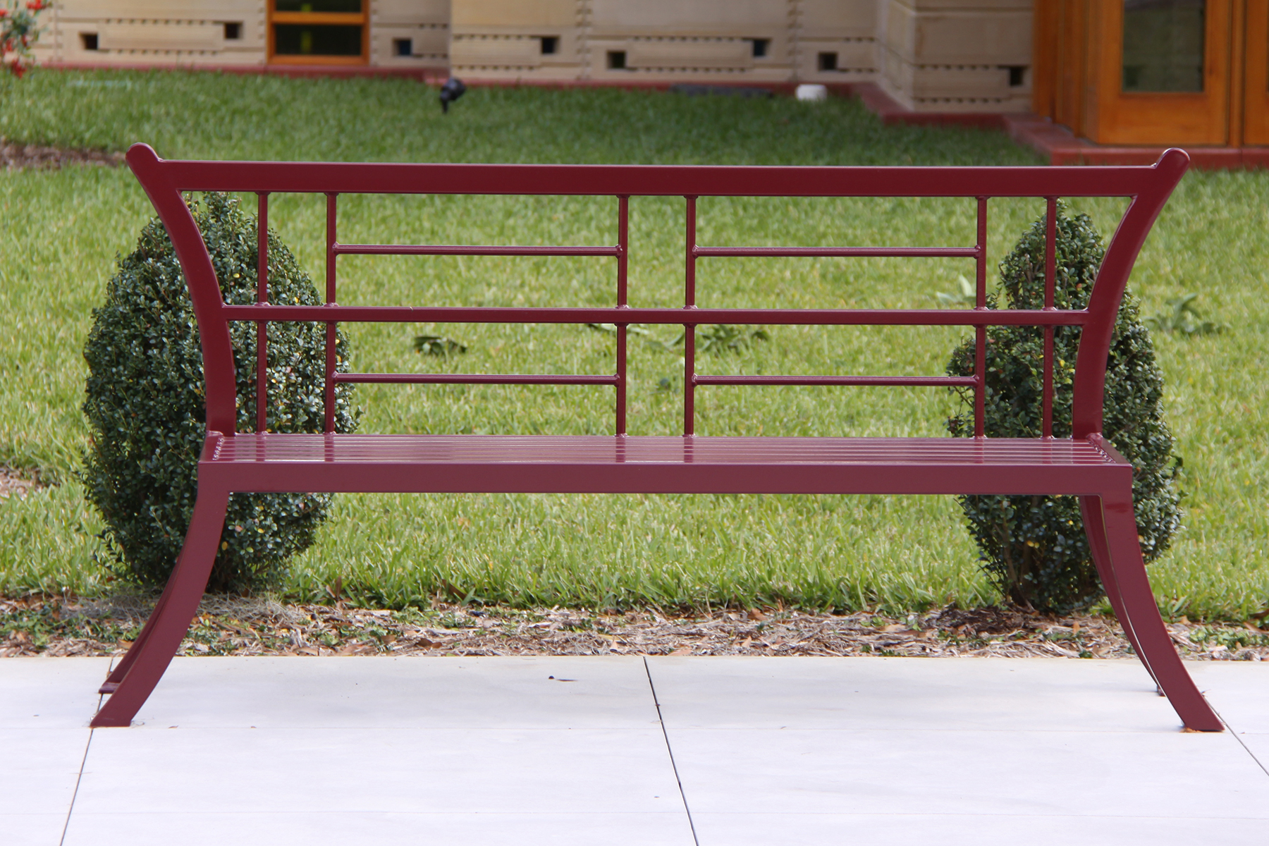 Tei Bench With Back 6Ft Burgundy Education College FL