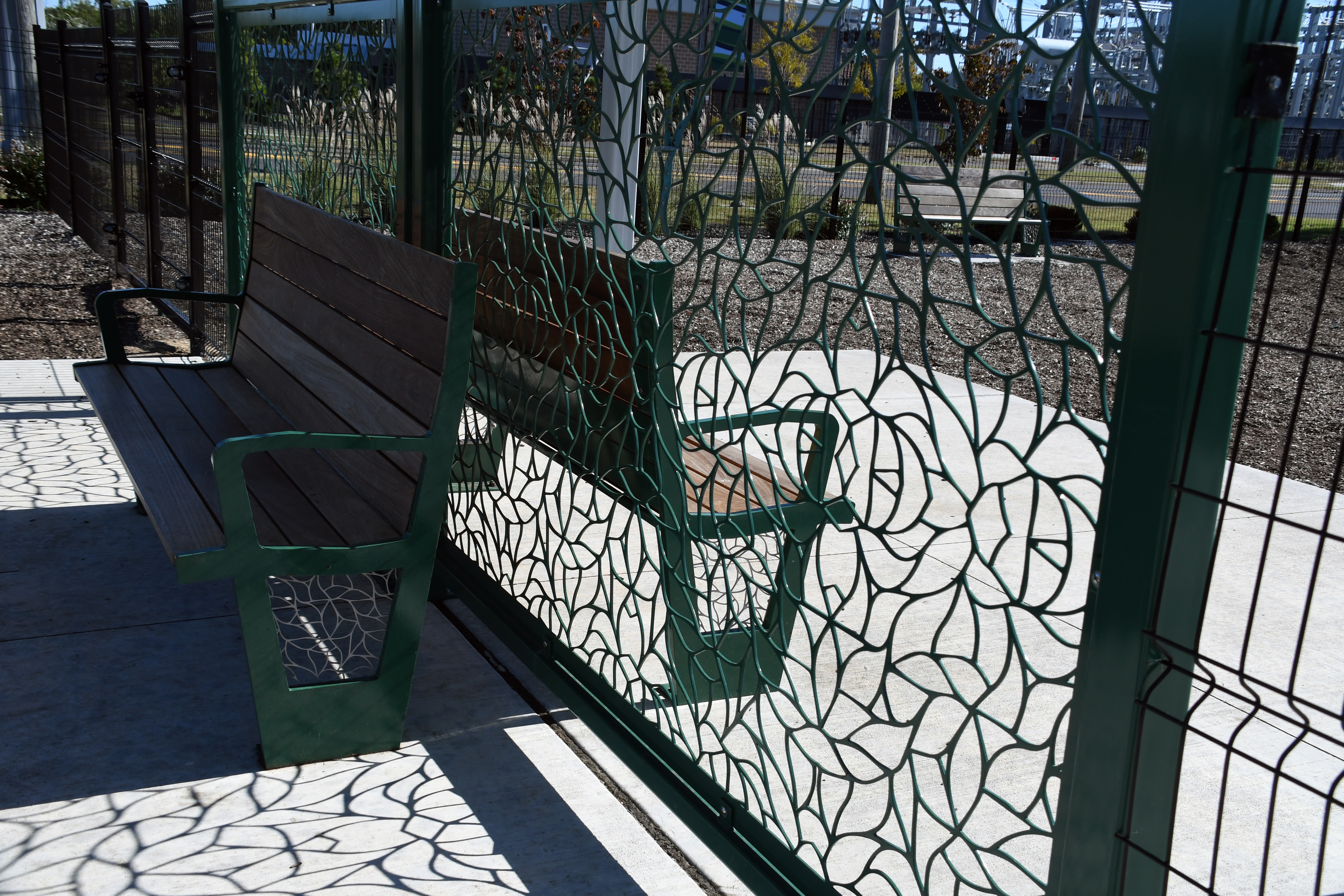 Custom Creekview 6Ft Bench With Back Lasercut Designs Park
