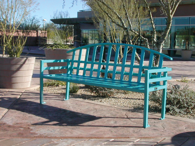 Mcconnell Bench With Back 6Ft Customblue Retail Scottsdaleaz