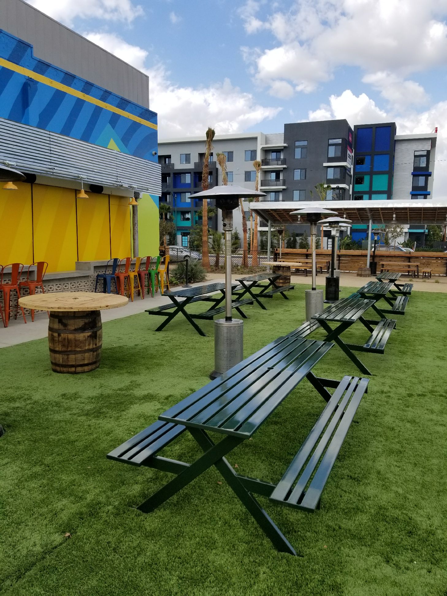 Breakwater Picnic Table 6Ft Glossblack Hospitality Restaurant Losangelesca