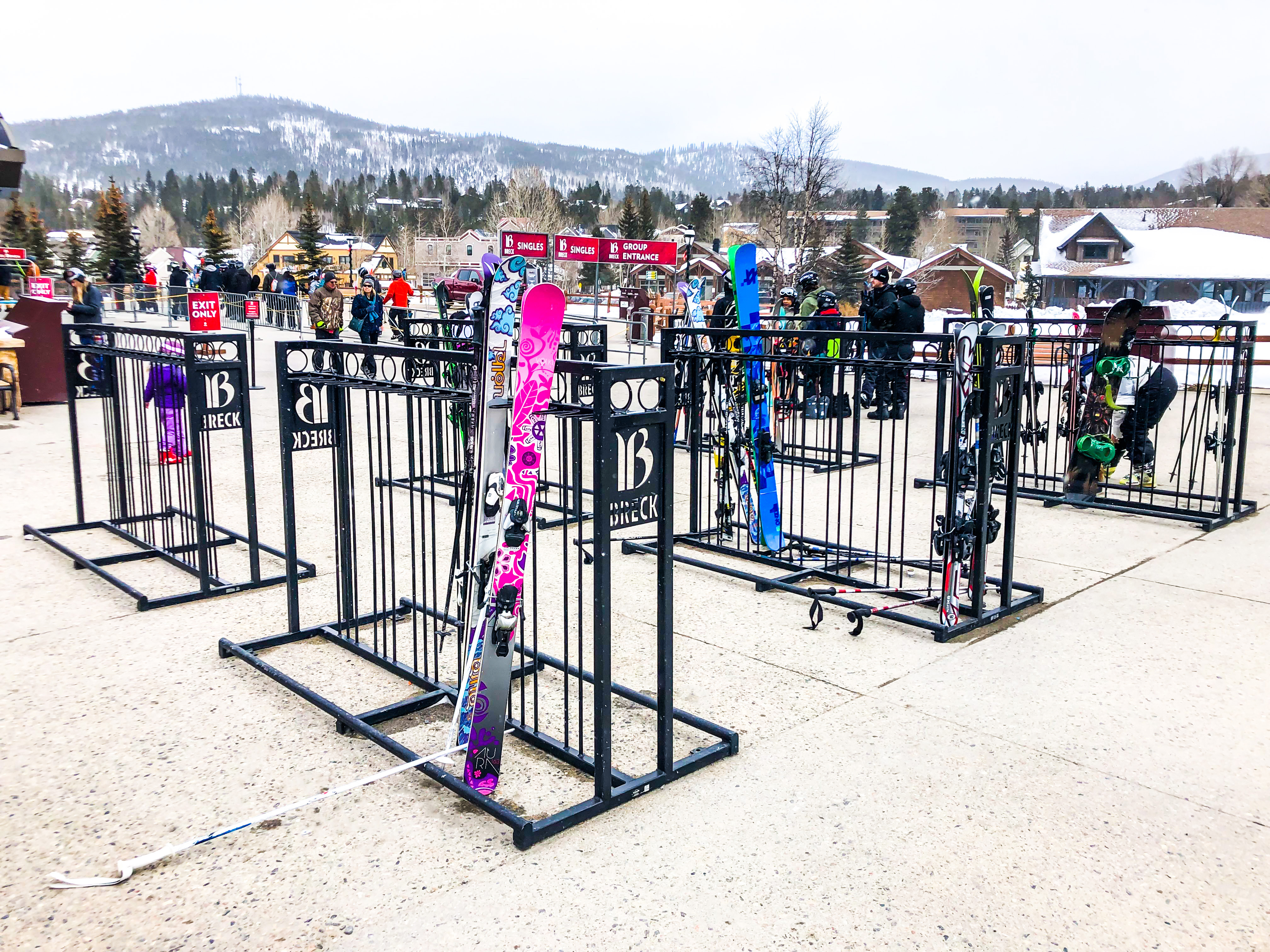 Atlanta Ski Rack Glossblack Lasercutlogo Recreation Skiresort Breckenridgeco