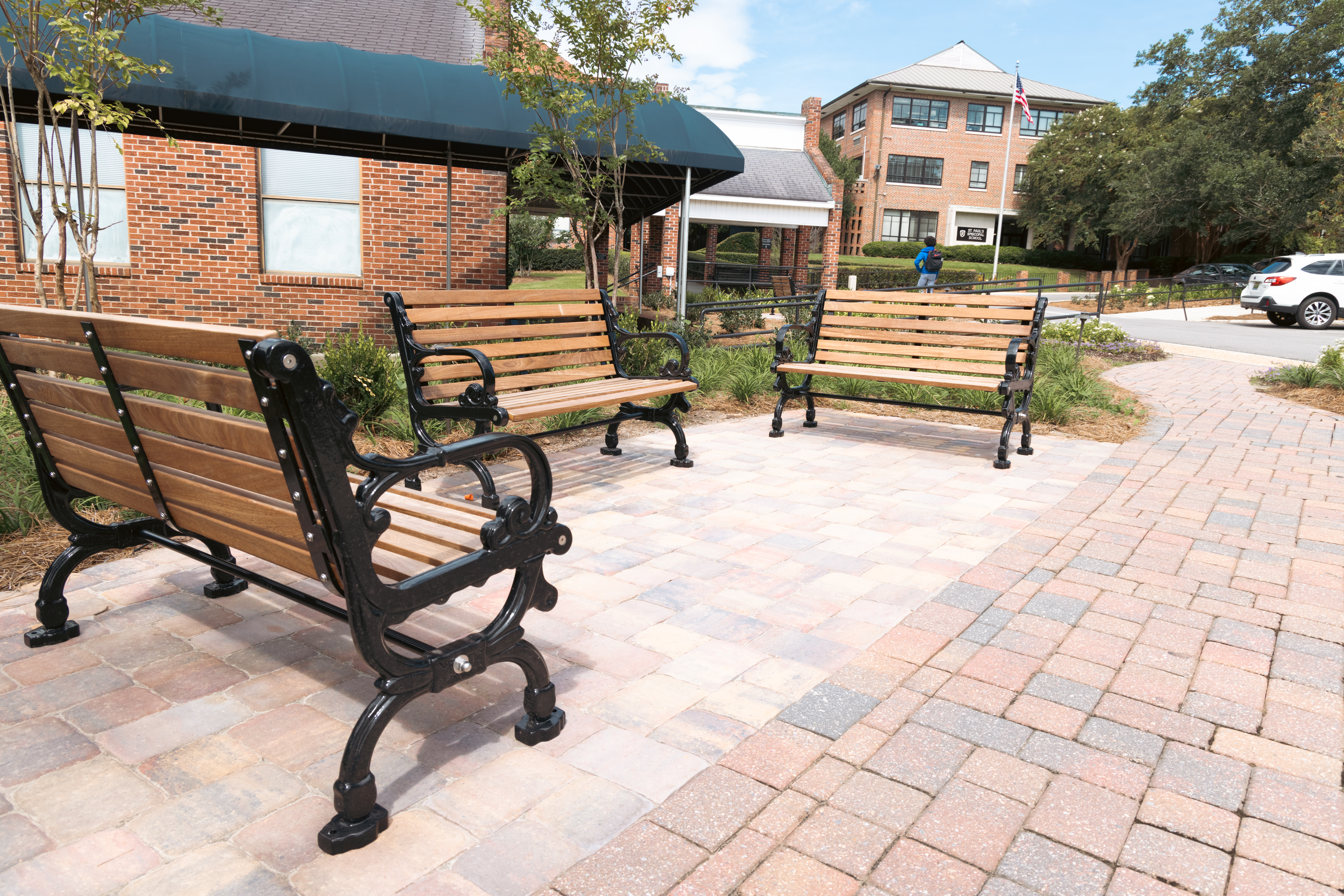 Rosedale Bench With Back 4Ft Ipe Glossblack Education Church