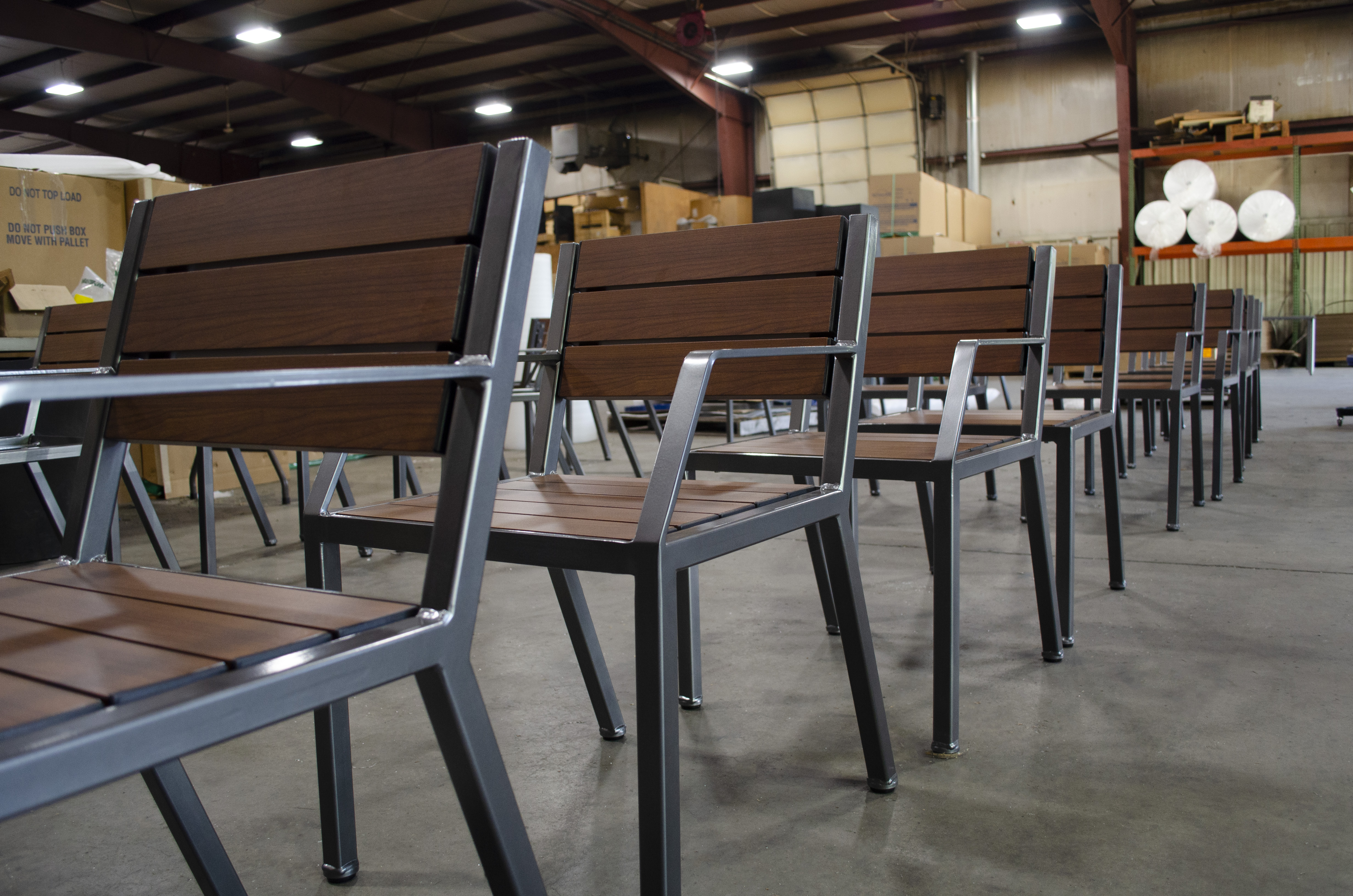 Enzo Chair Chromite Woodgrainaluminum Production