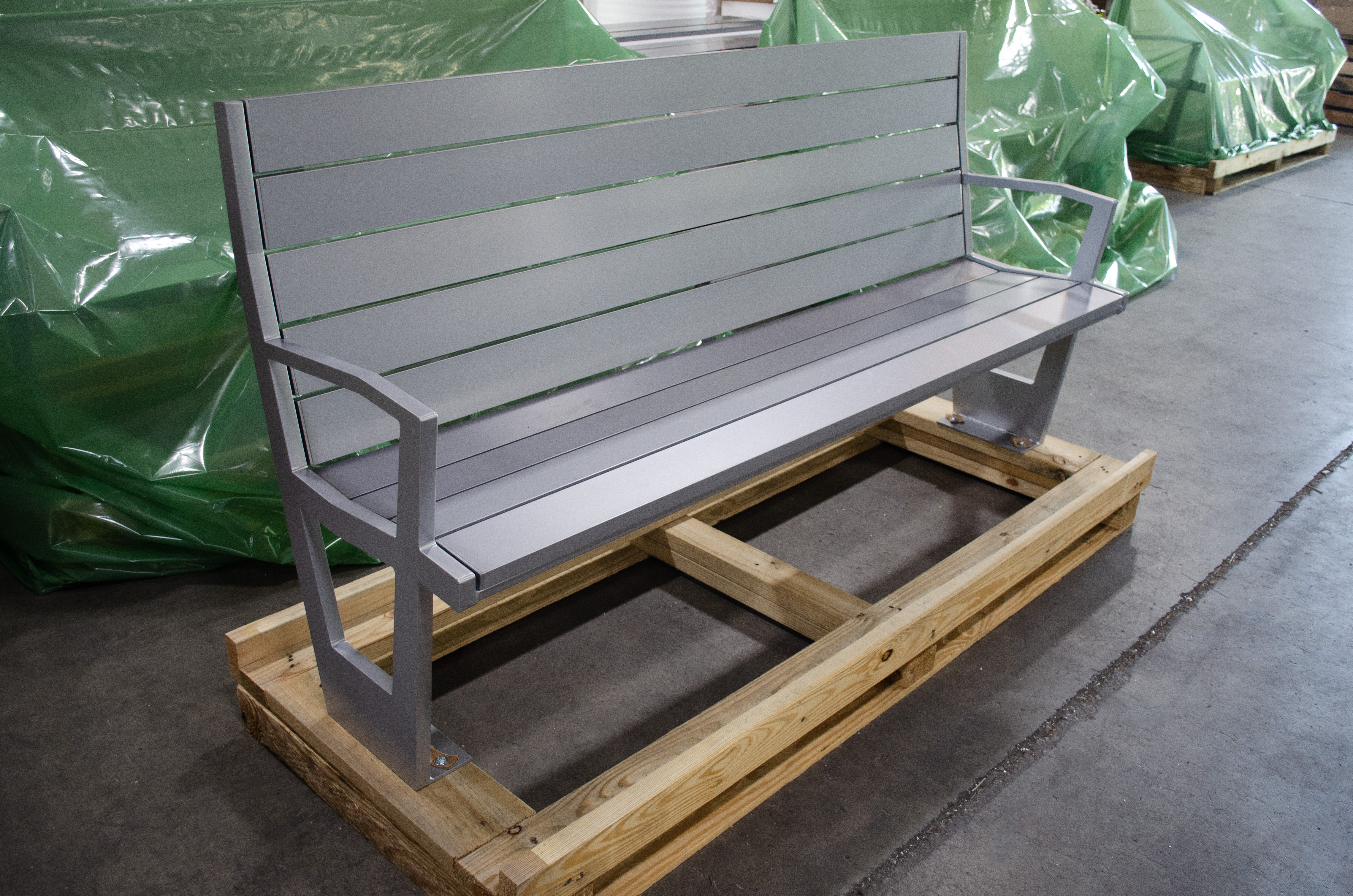 Creekview Bench With Back 6Ft Sparklesilver Krdplant2