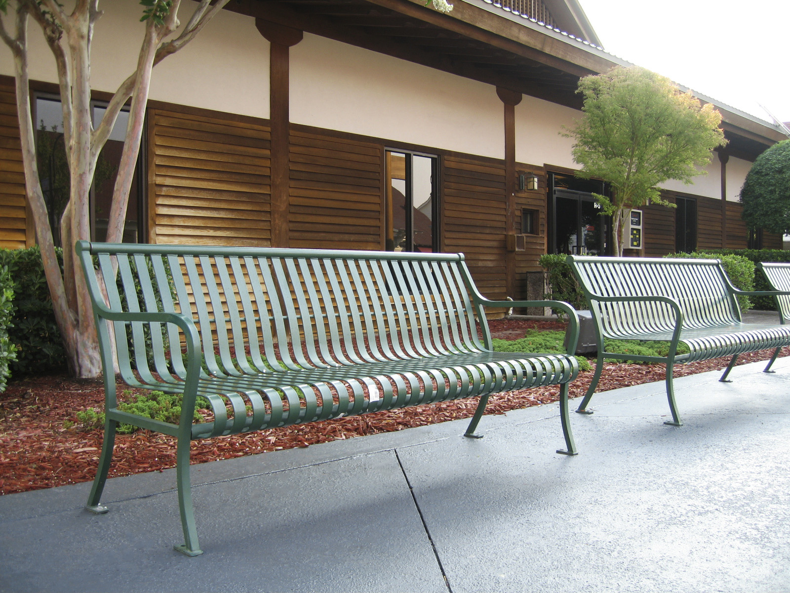 Pullman Bench With Back 6Ft Verdigreen Entertainment Resturant Myrtlebeachsc