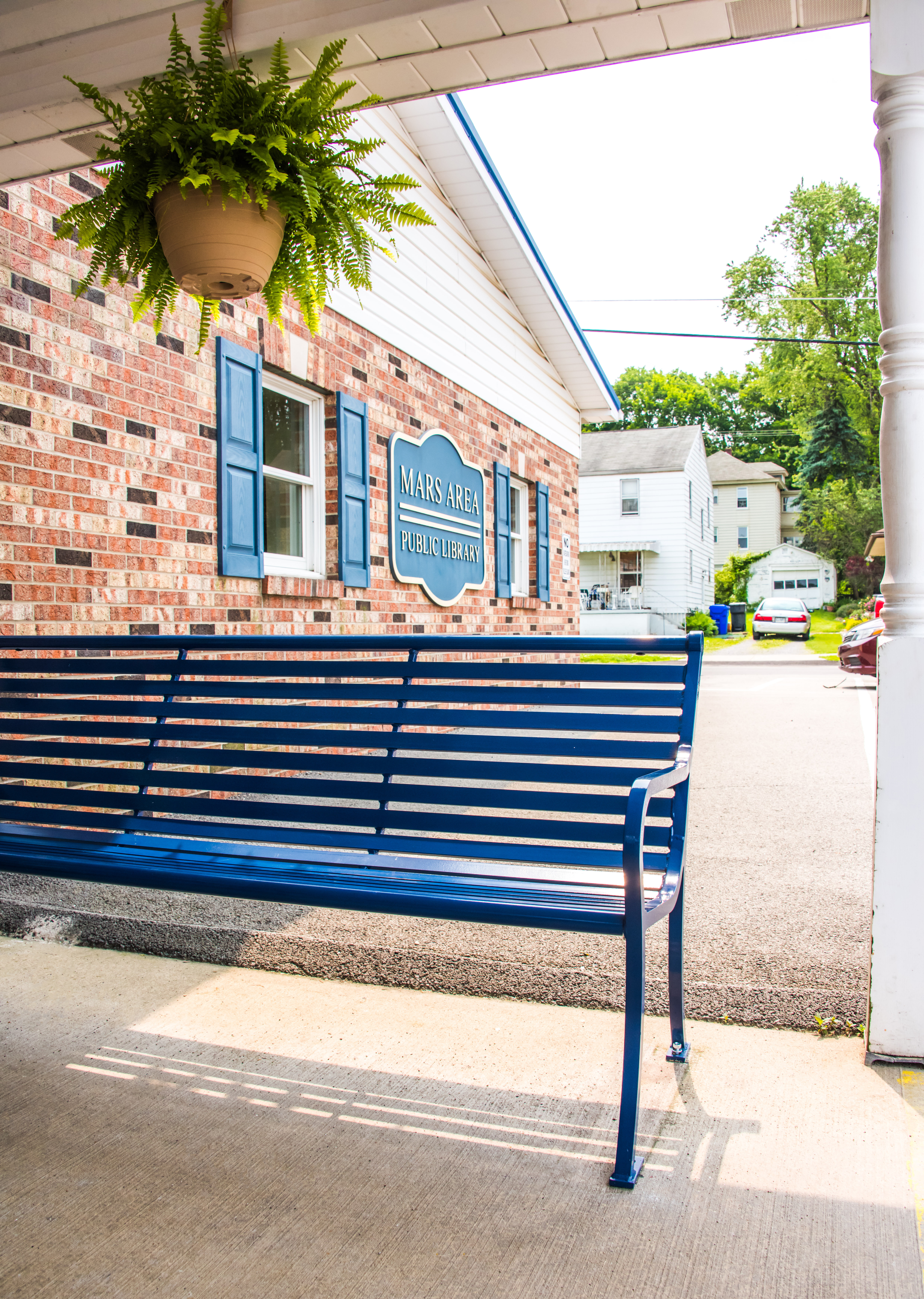 Bessemer Bench With Back 6Ft Nantucketblue Municipal Library Marspa