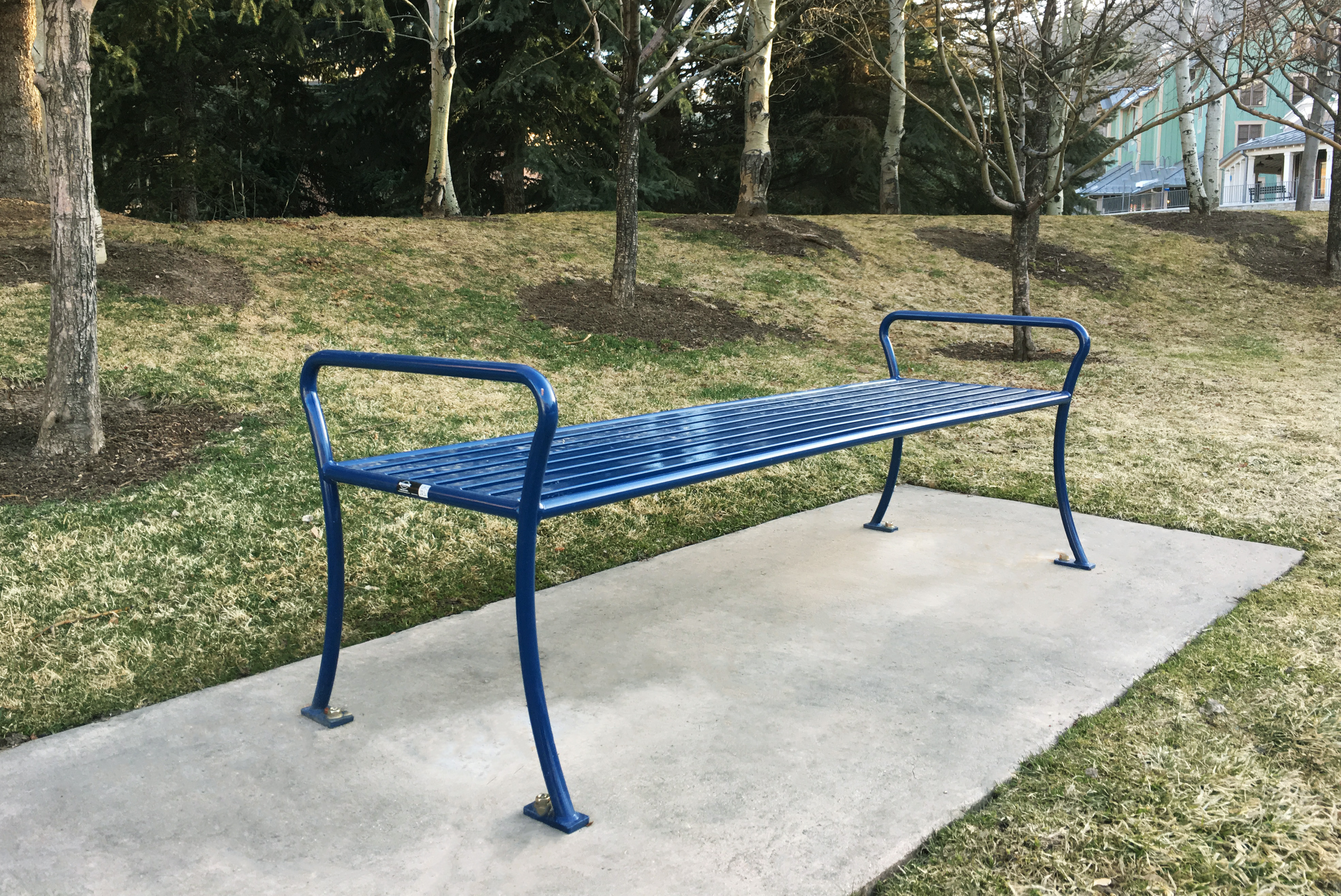 Sienna Bench Without Back 6Ft Nantucketblue Residential Community Aspenco