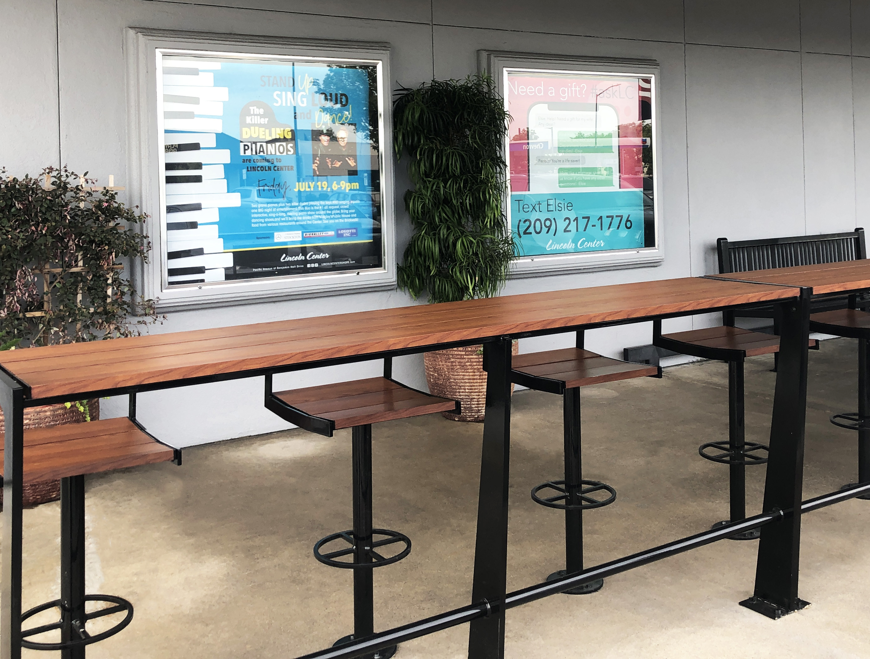 Creekview Bar Height Counter Pedestal Chairs Glossblack Woodgrainaluminum Cherryflame Retail