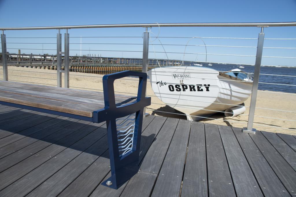 Creekview 6Ft Flat Bench Sapphireblue Lasercut Pier