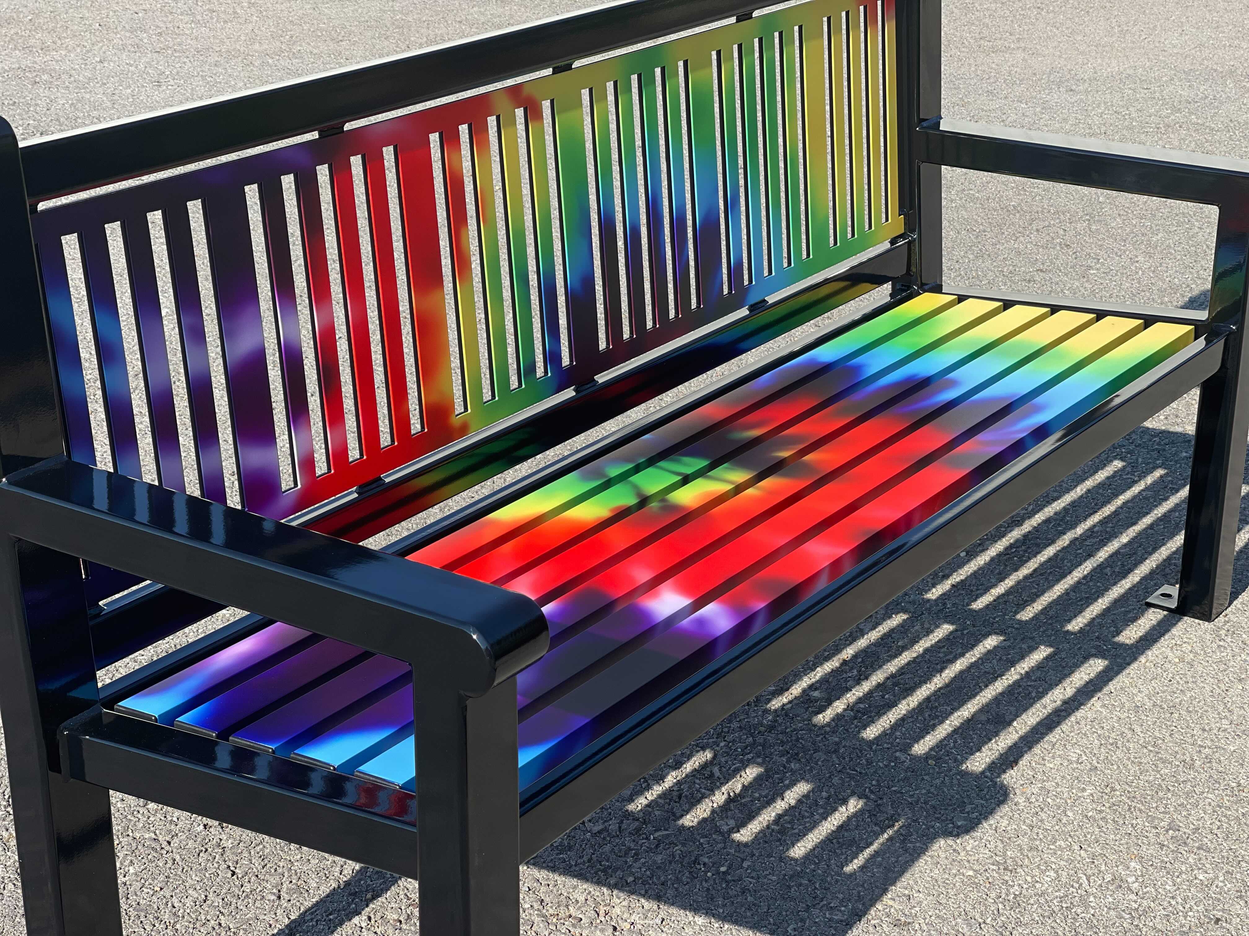 Reading 6Ft Bench With Back Keyshieldart Tiedye