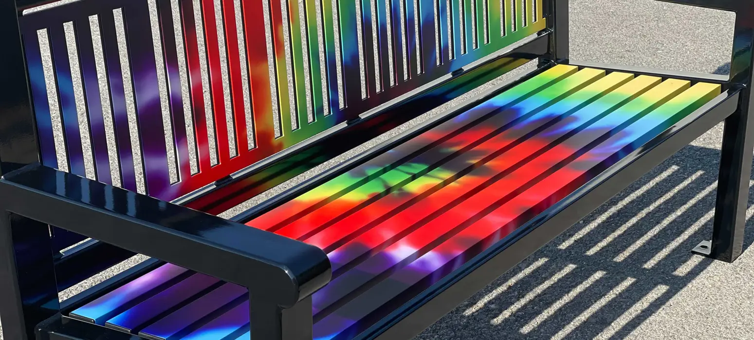 Reading 6Ft Bench With Back Keyshieldart Tiedye