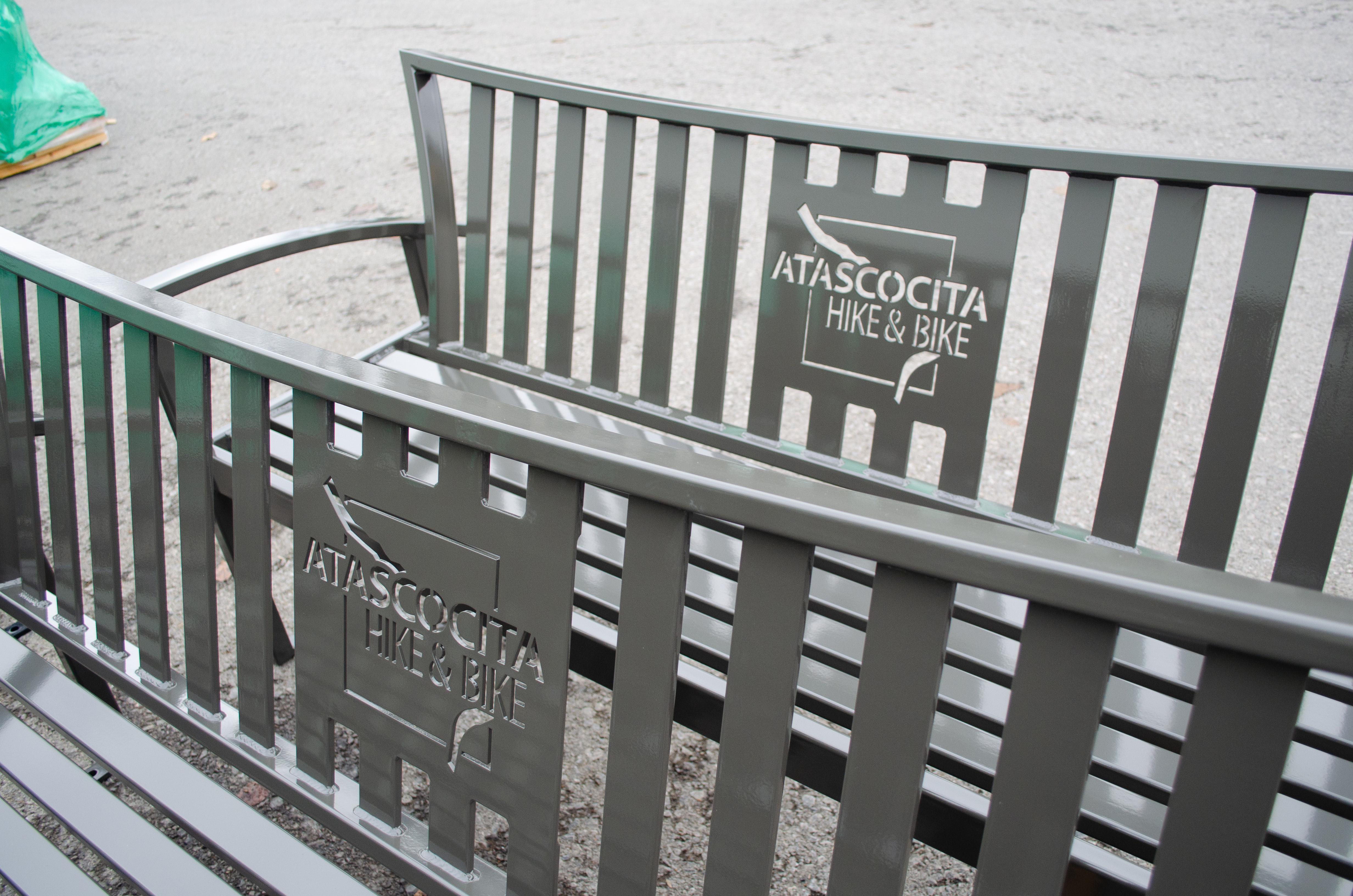 Exeter 6Ft Bench With Back Charcoal Lasercut
