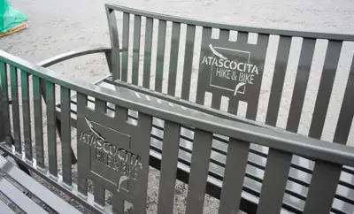 Exeter 6Ft Bench With Back Charcoal Lasercut