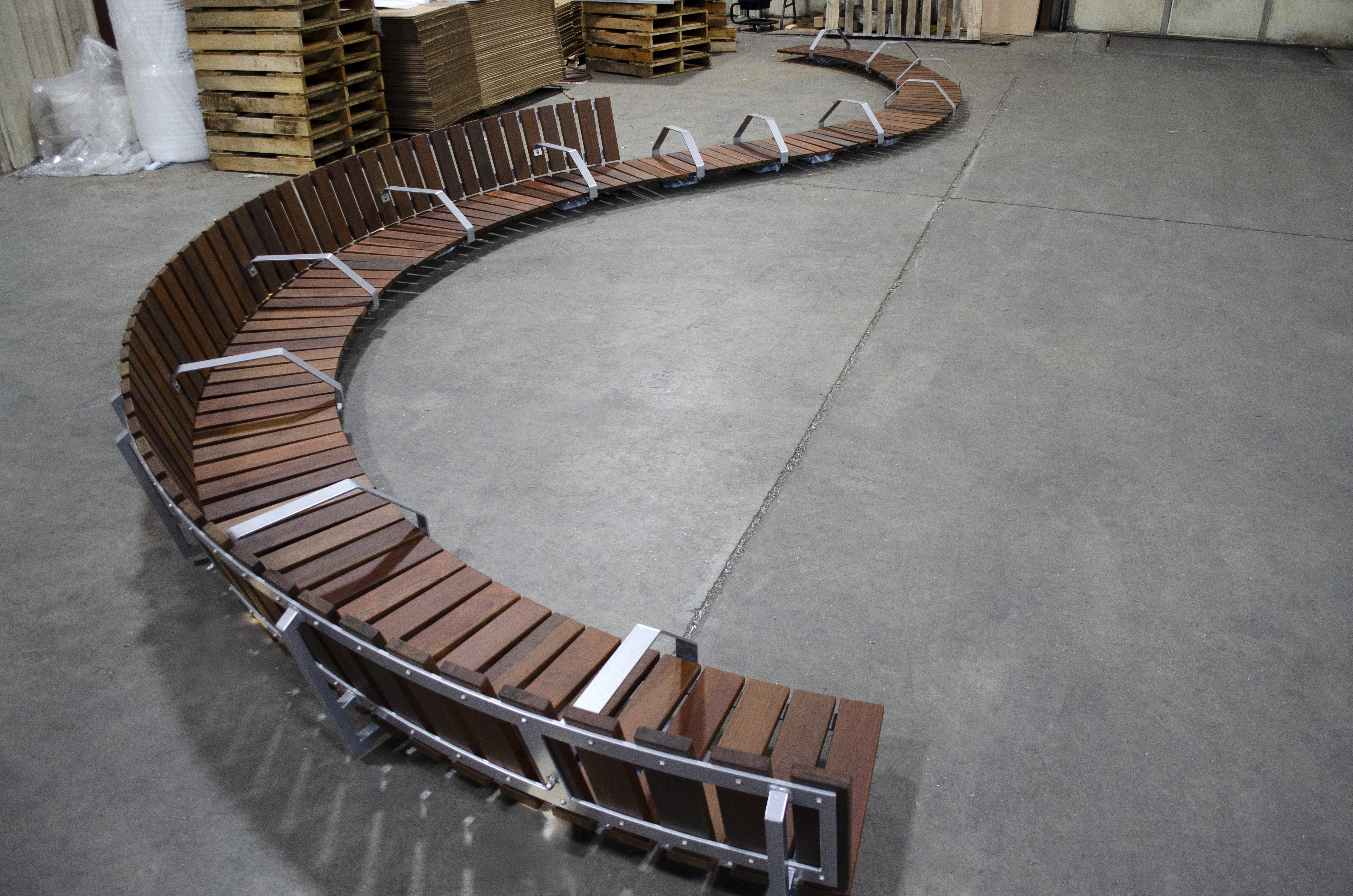 Custom Wall Bench Enzo Production Floor