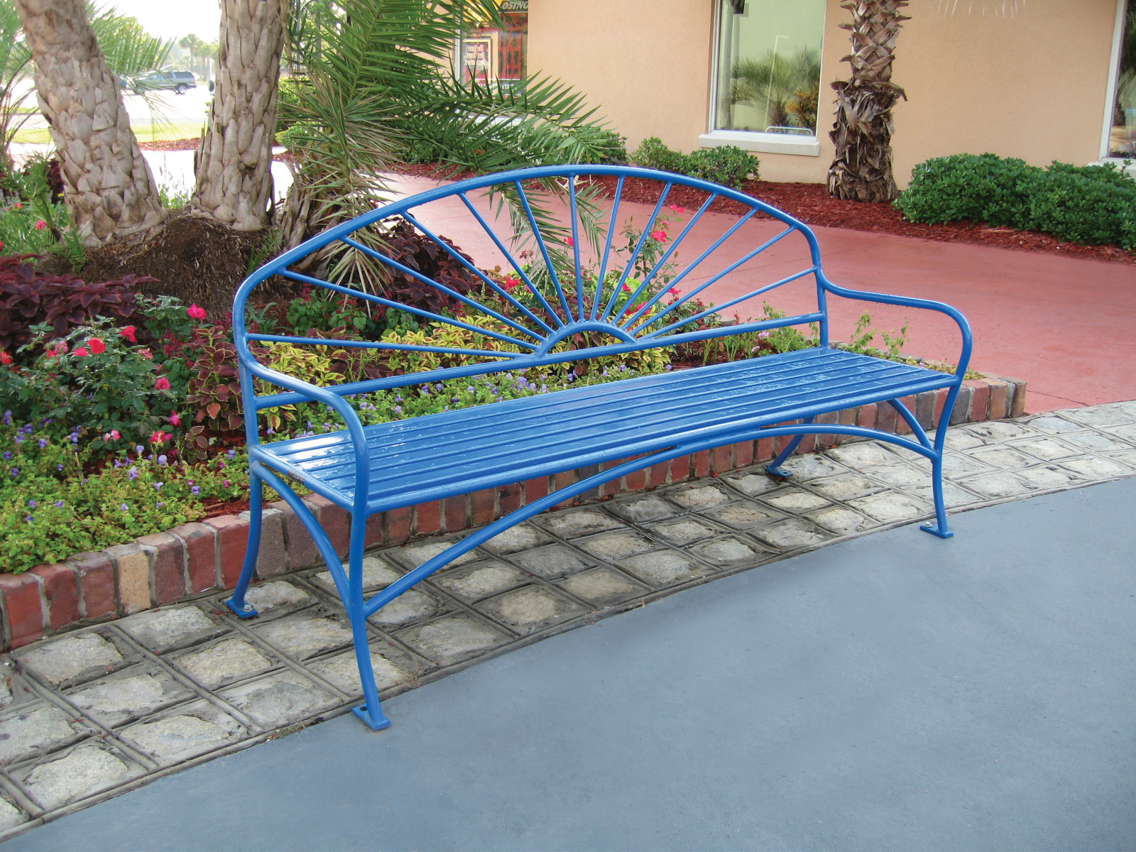 Catalina Bench With Back 6Ft Nantucketblue Retail Myrtlebeachsc2