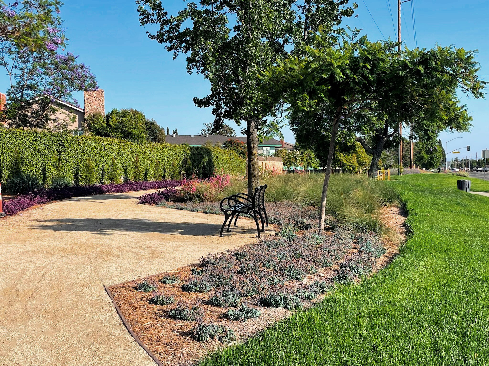 Schenley 6Ft Bench With Back Glossblack Landscapedesign