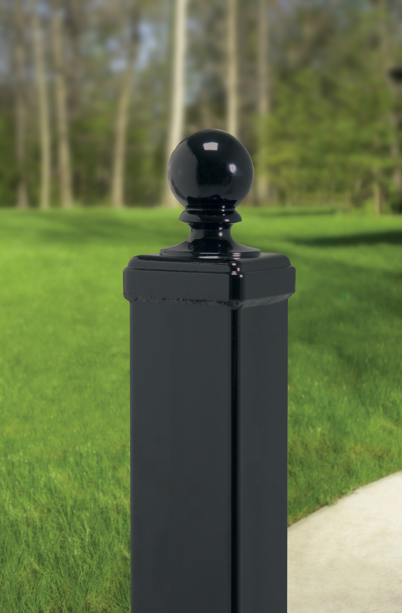 Fenwick Straight Bollard Glossblack Parkinglot