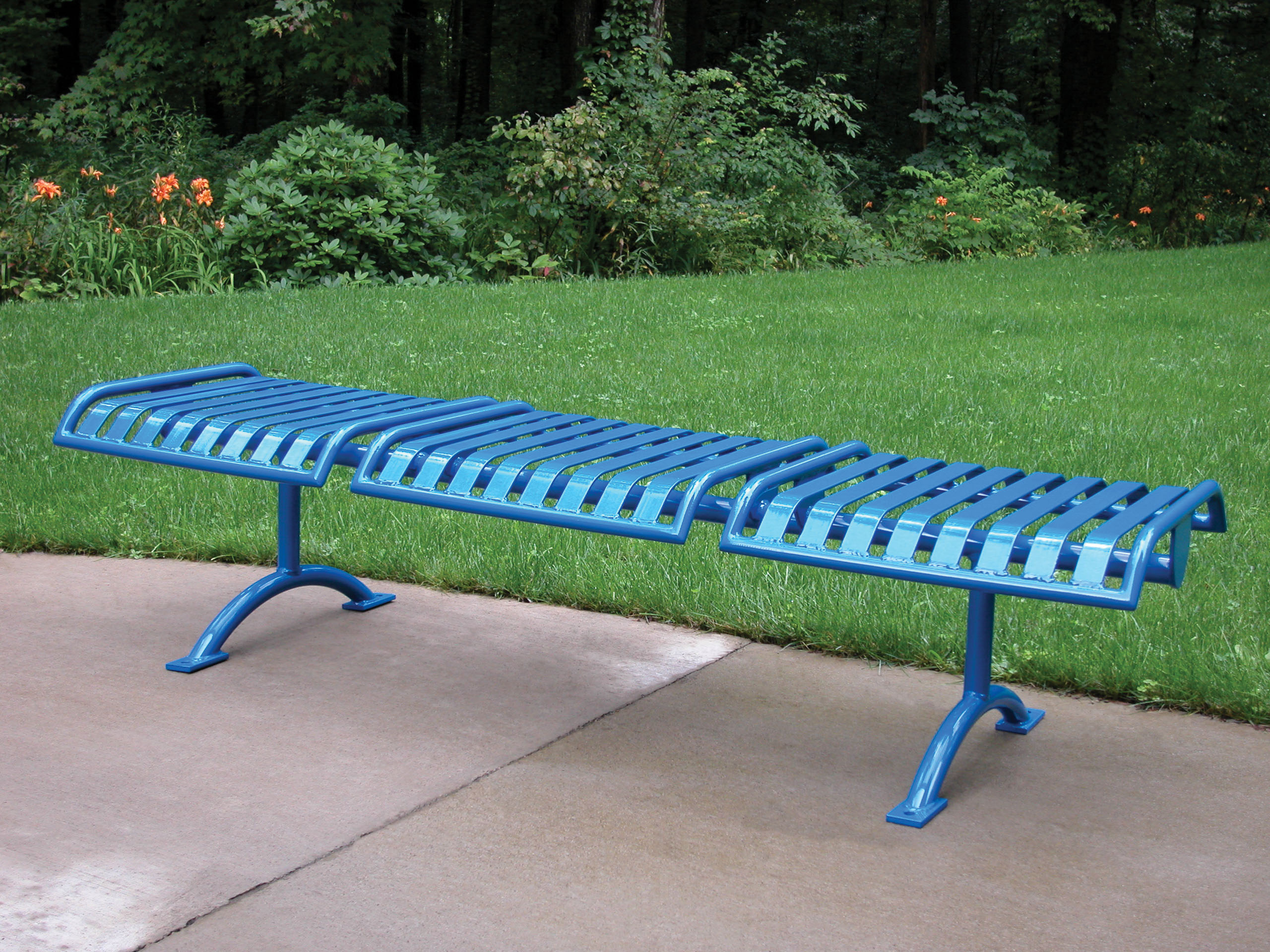 Pullenium Bench With Back 3Seat Nantucketblue Residential