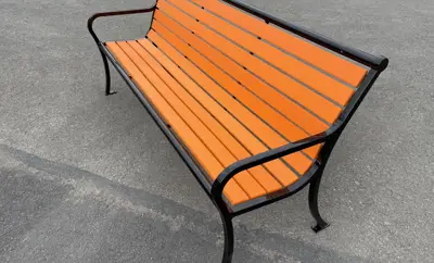 Bessemer 6Ft Bench With Back Orange Recycledplastic