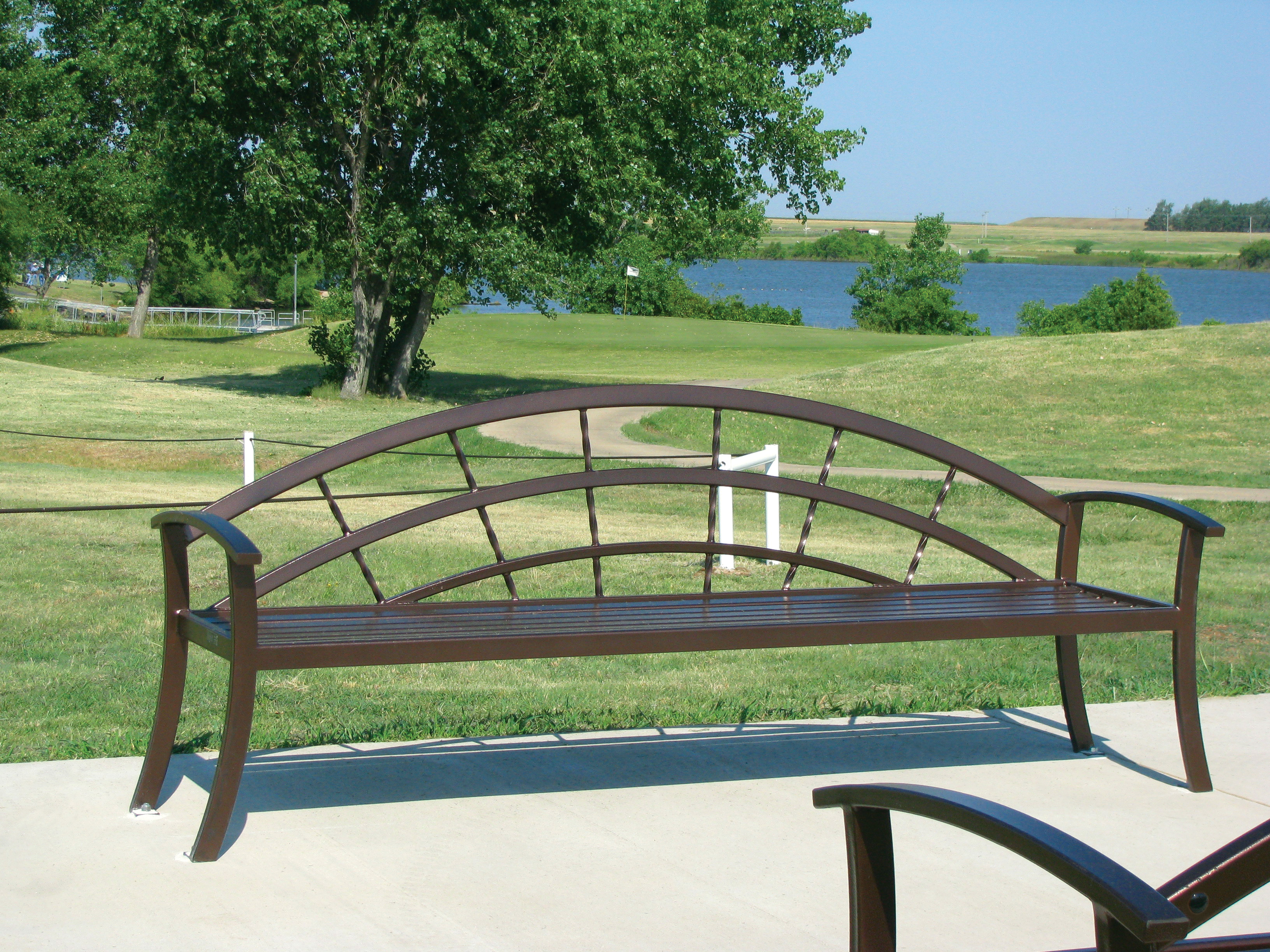 Kerrington Bench With Back 6Ft Coppervein Municipal Park Trail Golfcourse
