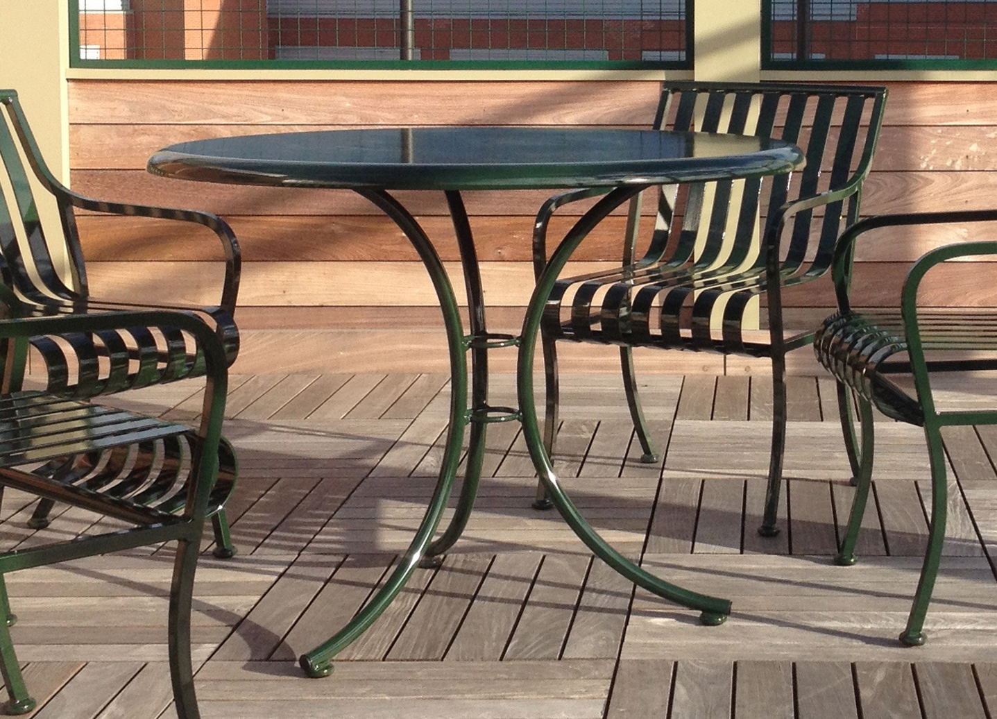Courtyard Table Set Hunterbreen Healthcare Rooftop Patio