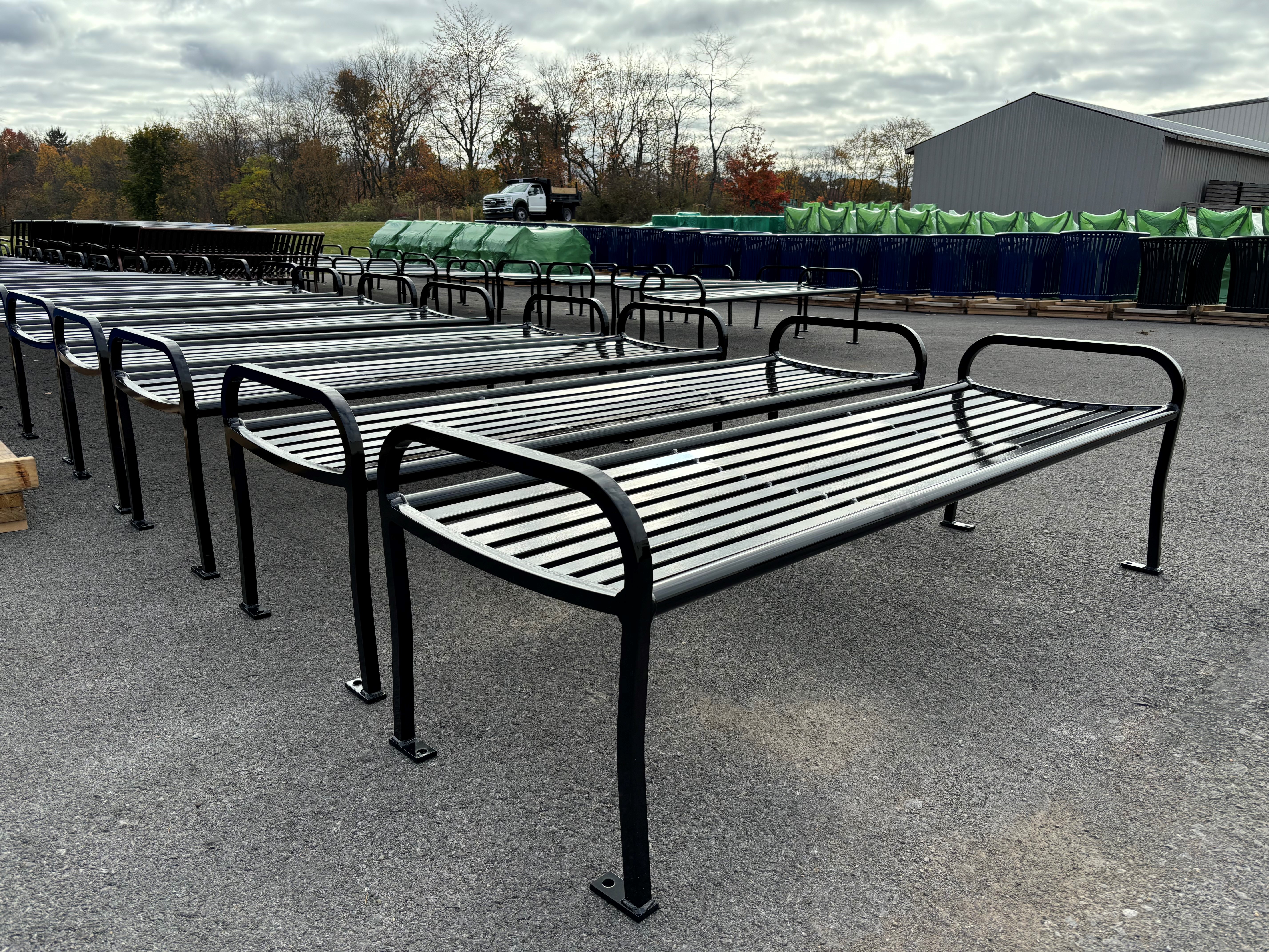 Bessemer Bench Without Back 6Ft Glossblack Krdlot