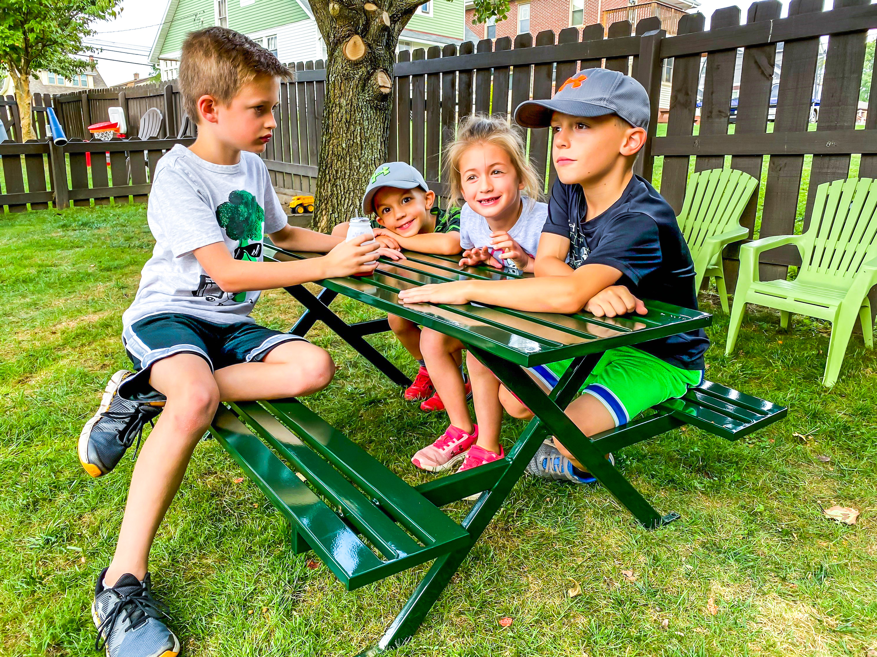 Feature Childrens Breakwater Picnic Table 4Ft Huntergreen Education Daycare Playground
