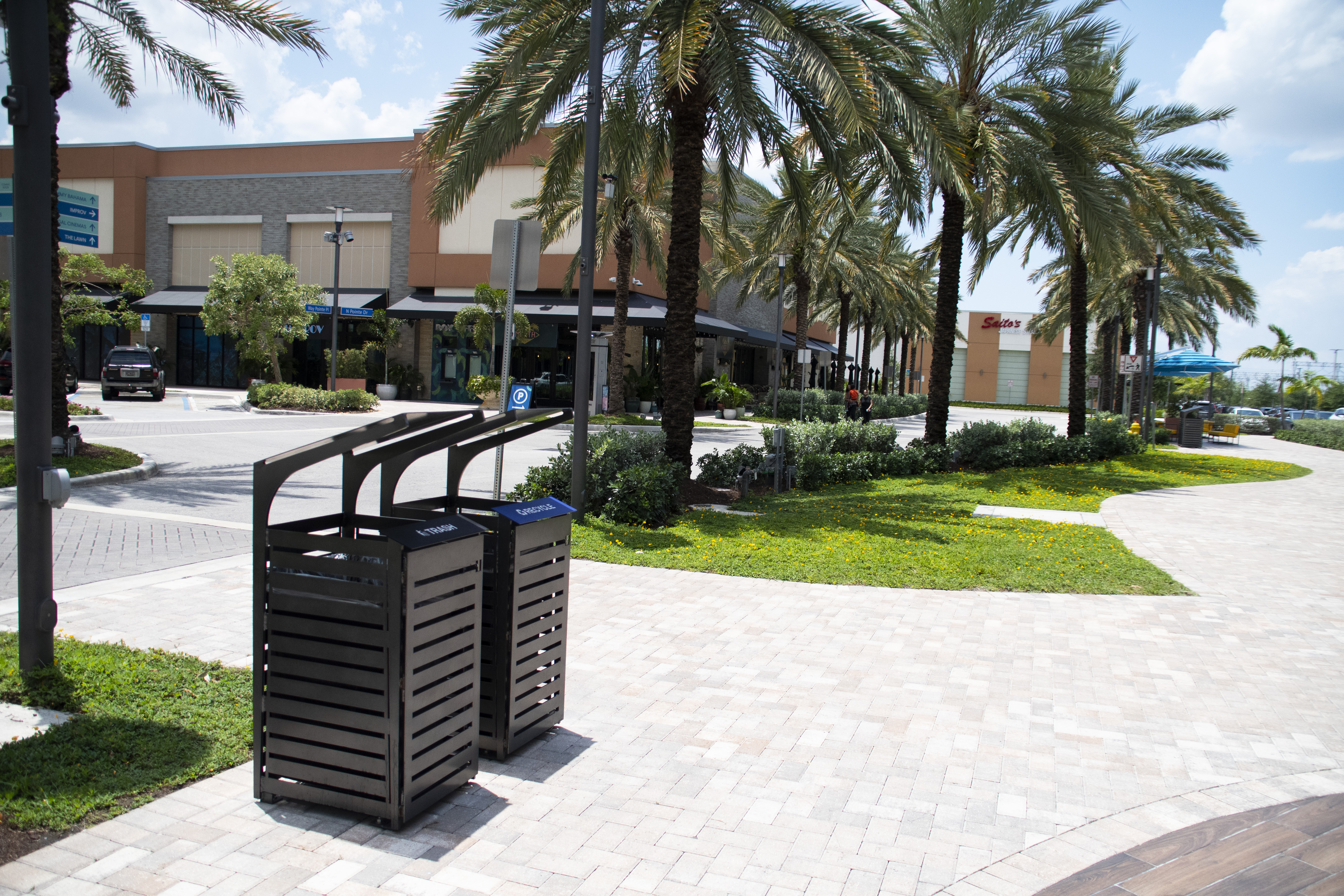 Carson Litter Receptacle 32Gal Recycle Trash Chromite Retail Daniabeachfl