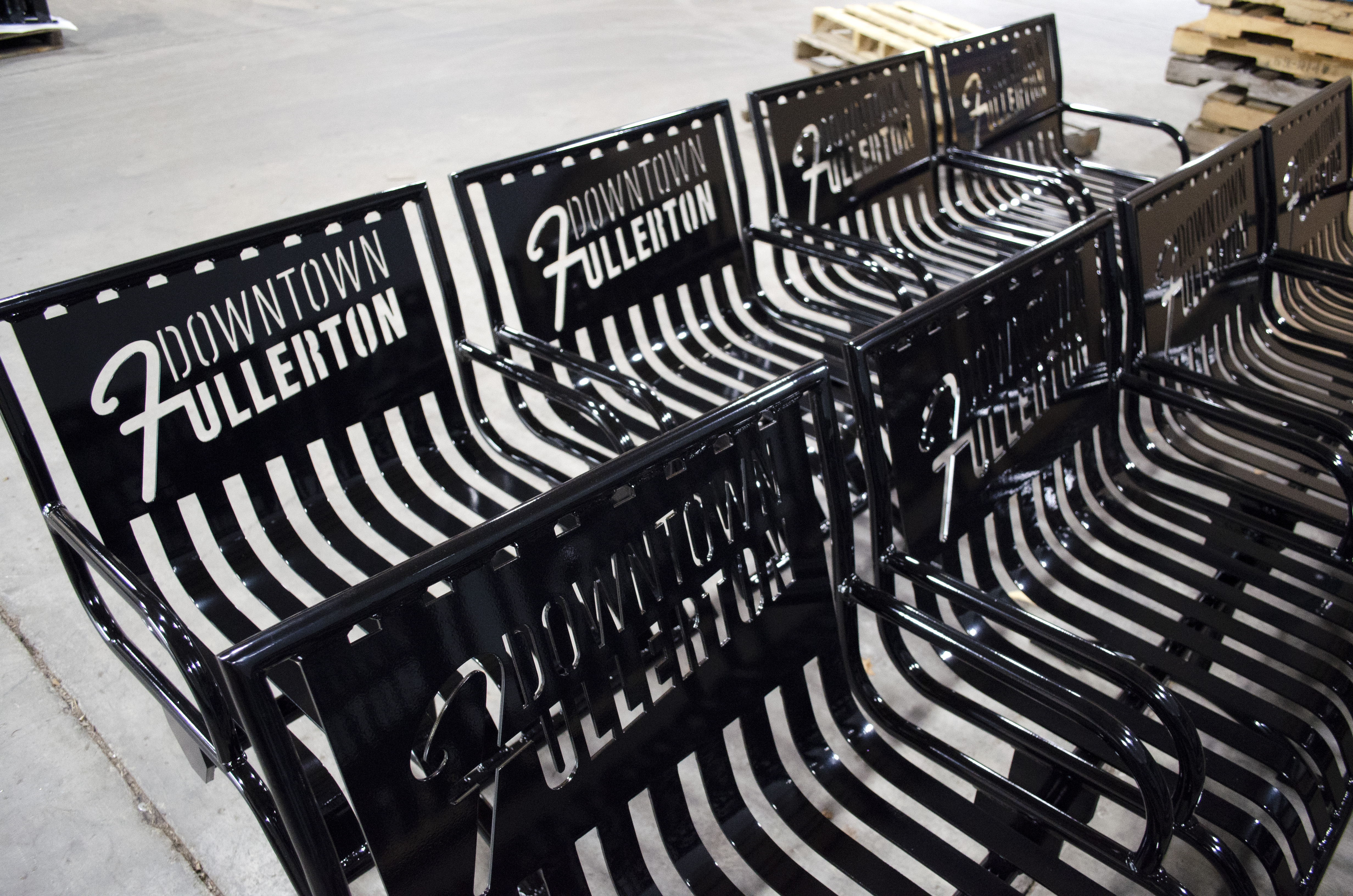 Pullenium Bench With Back With Lasercut Logo City
