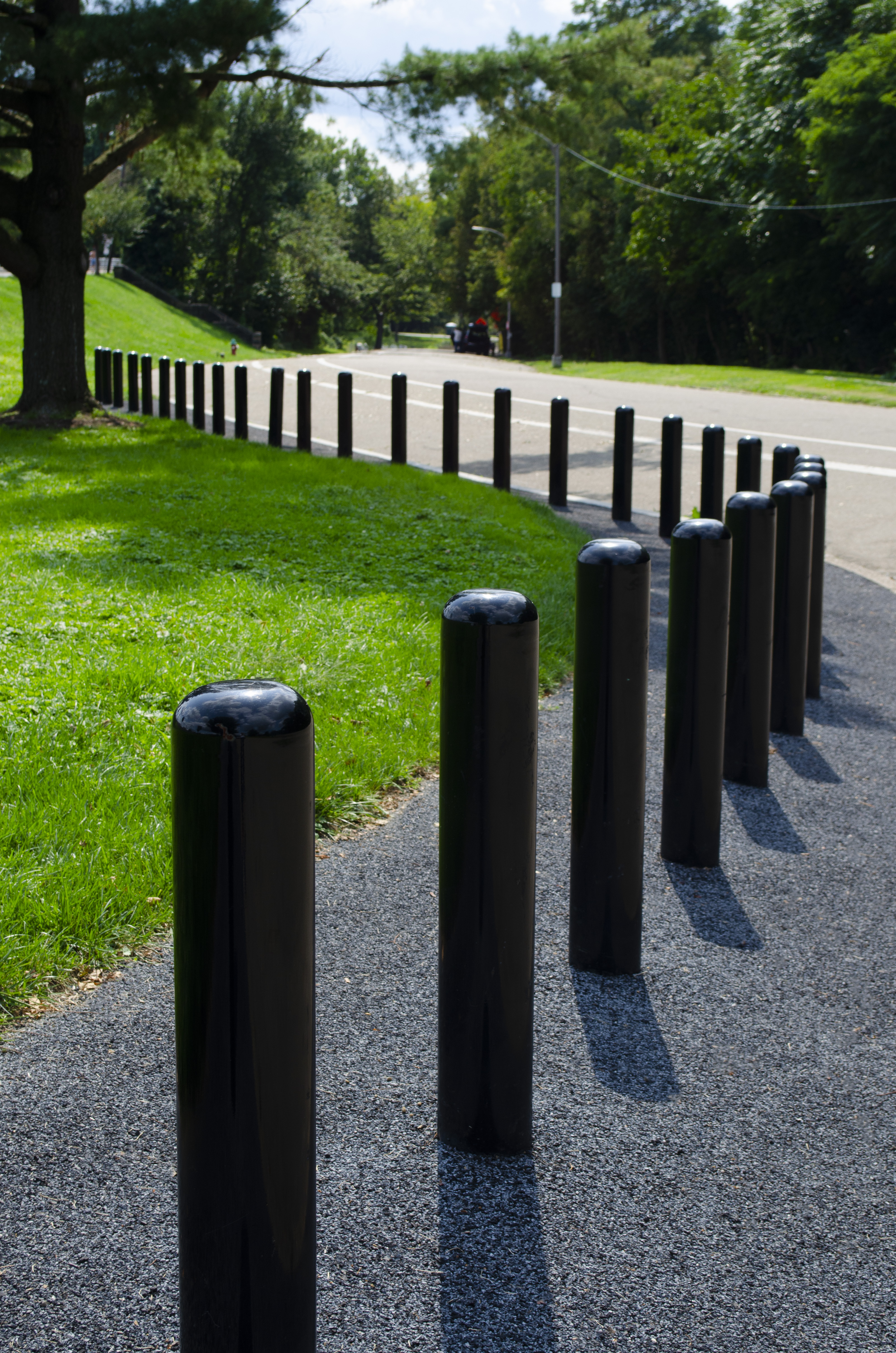 Harbor Straight Bollards Embedded Glossblack Municipal Park Pittsburghpa