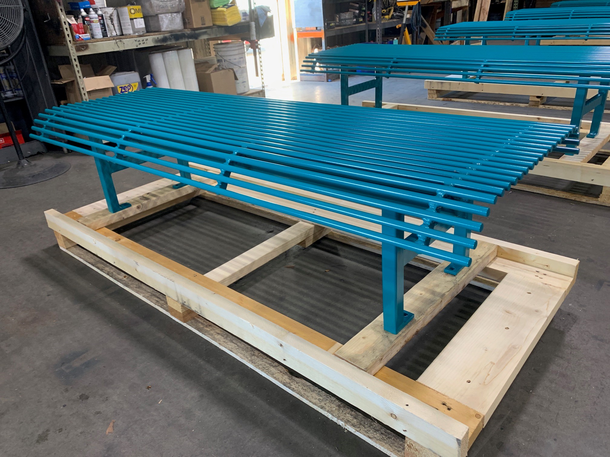 Horizon Bench Without Back 6Ft Customturquoise Production