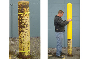Decorative Bollard Sleeve Installation Image