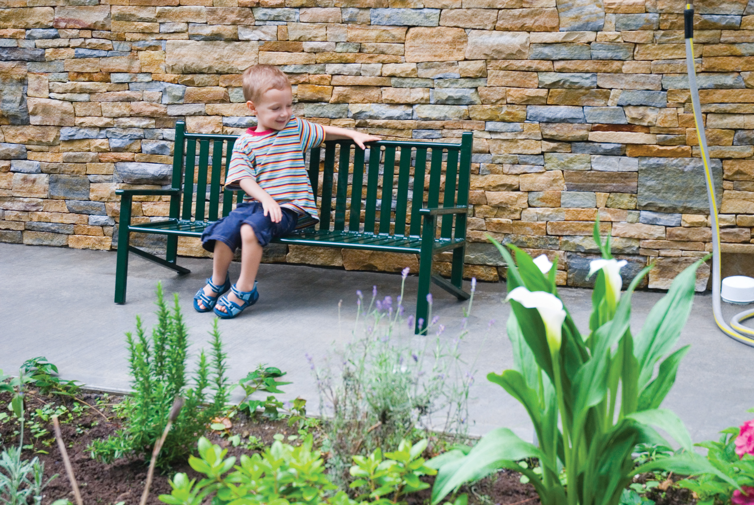 Childrens Thendara Bench With Back 4Ft Huntergreen Education Playground