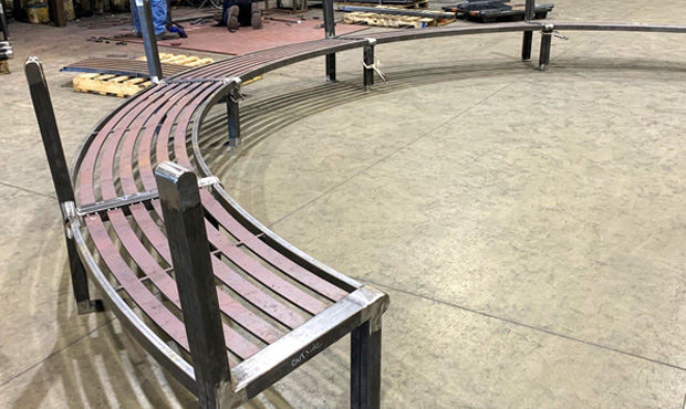 Image 2 Reading Curved Bench Plant