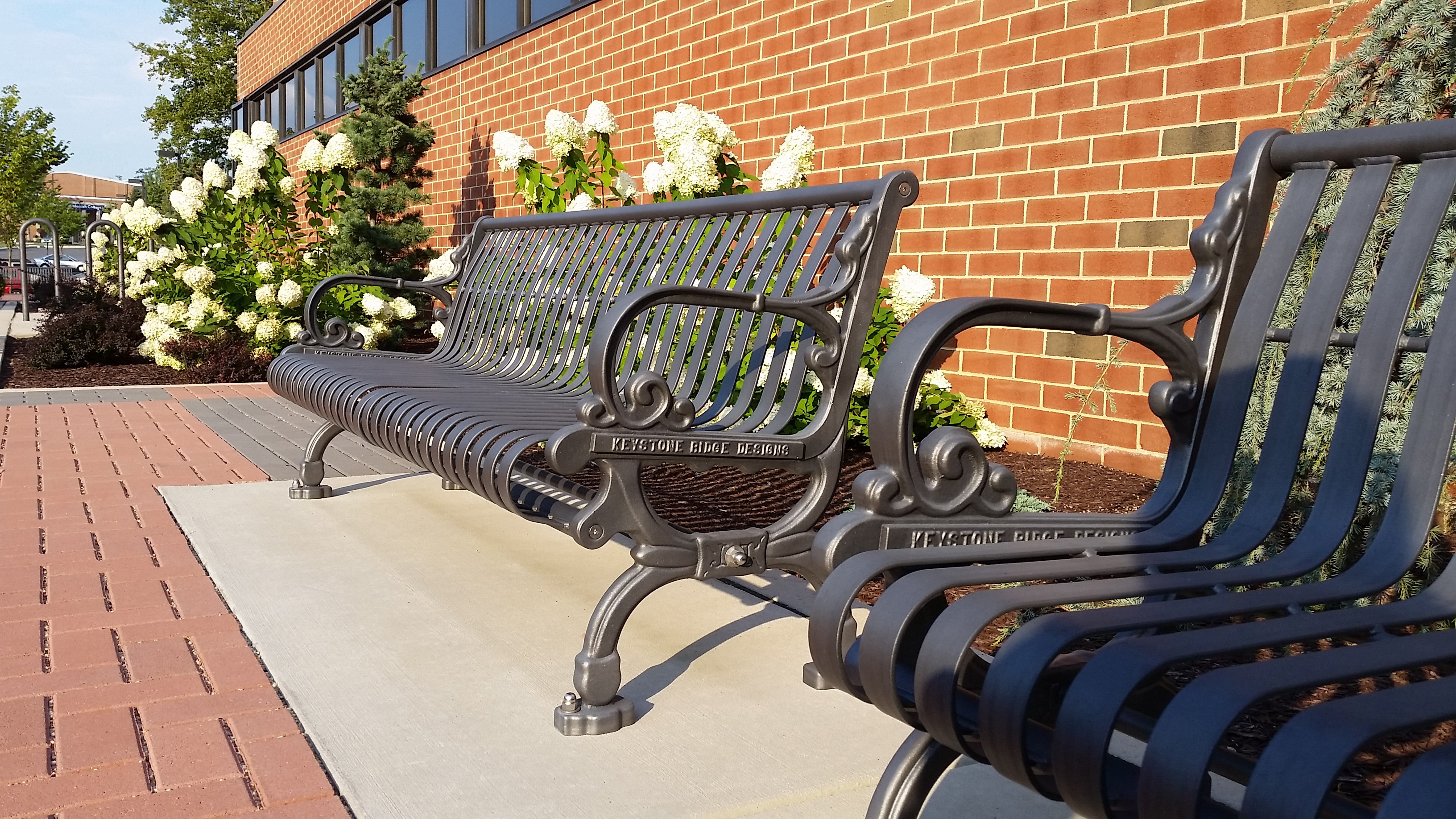 Lamplighter Bench With Back 6Ft Bronze Municipal Building Mechanicsburgpa