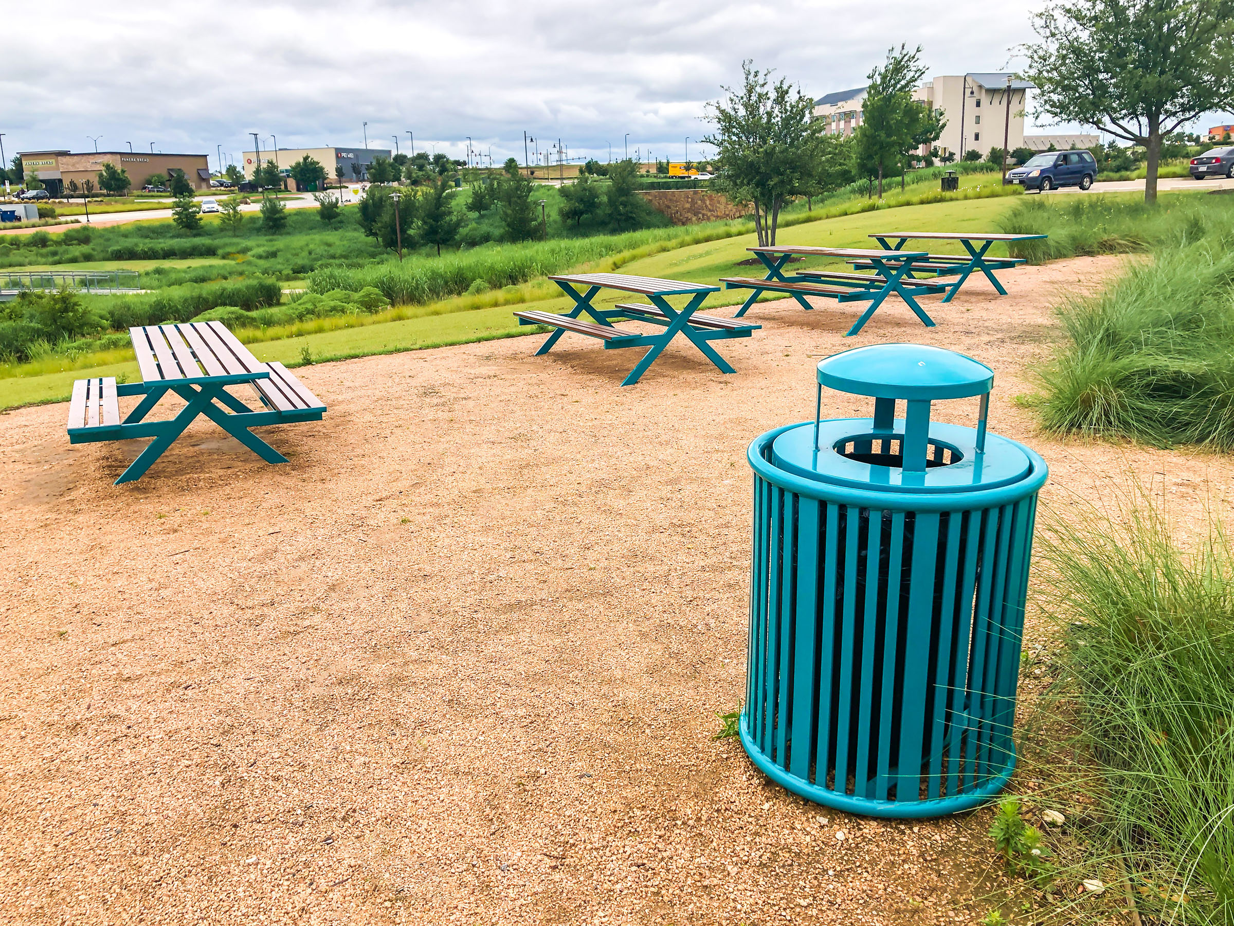 Reading Litter Receptacle 32Gal Customblue Park Fortworthtx