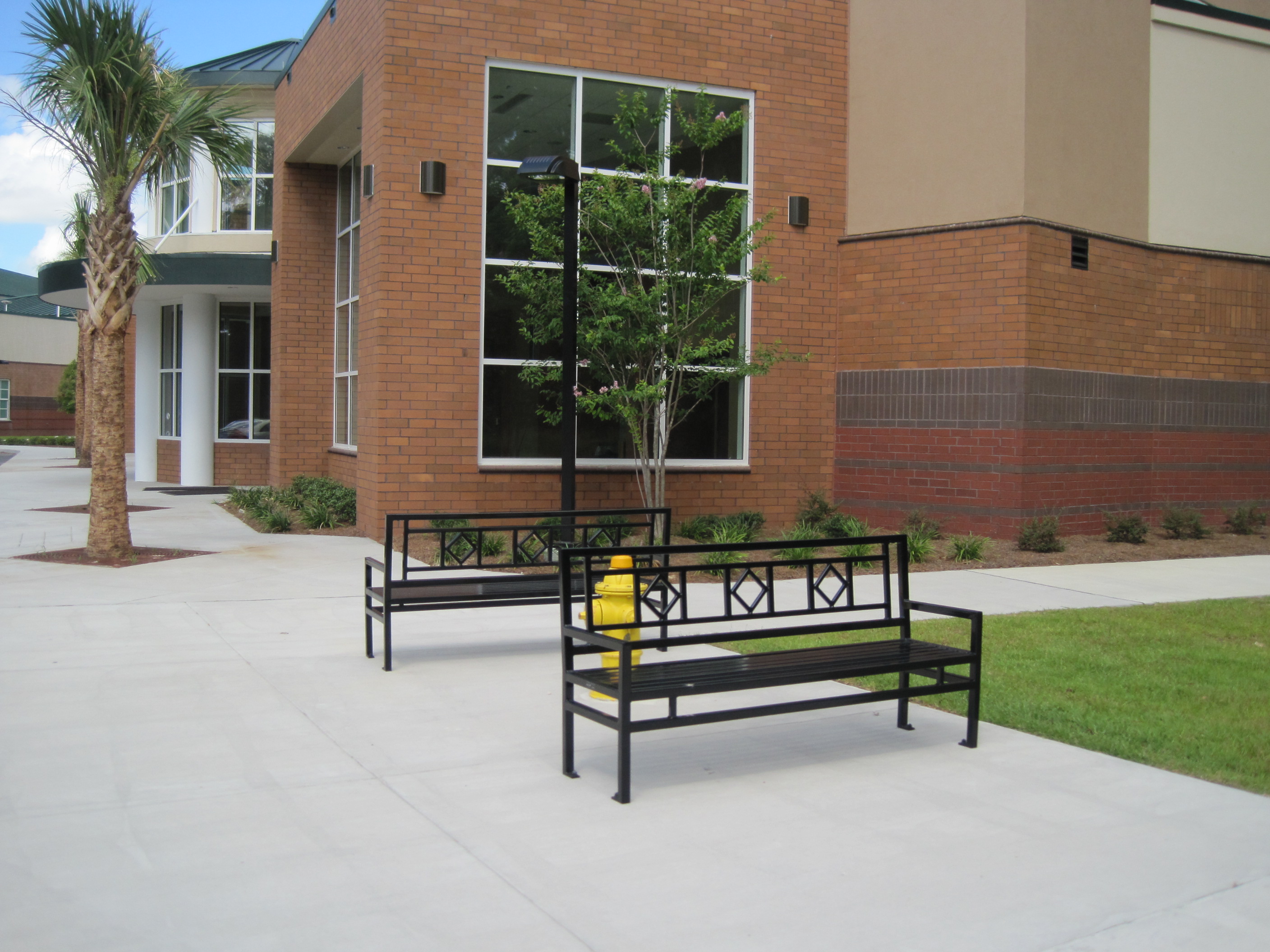 Artisan Bench With Back 6Ft Glossblack Education Highschool