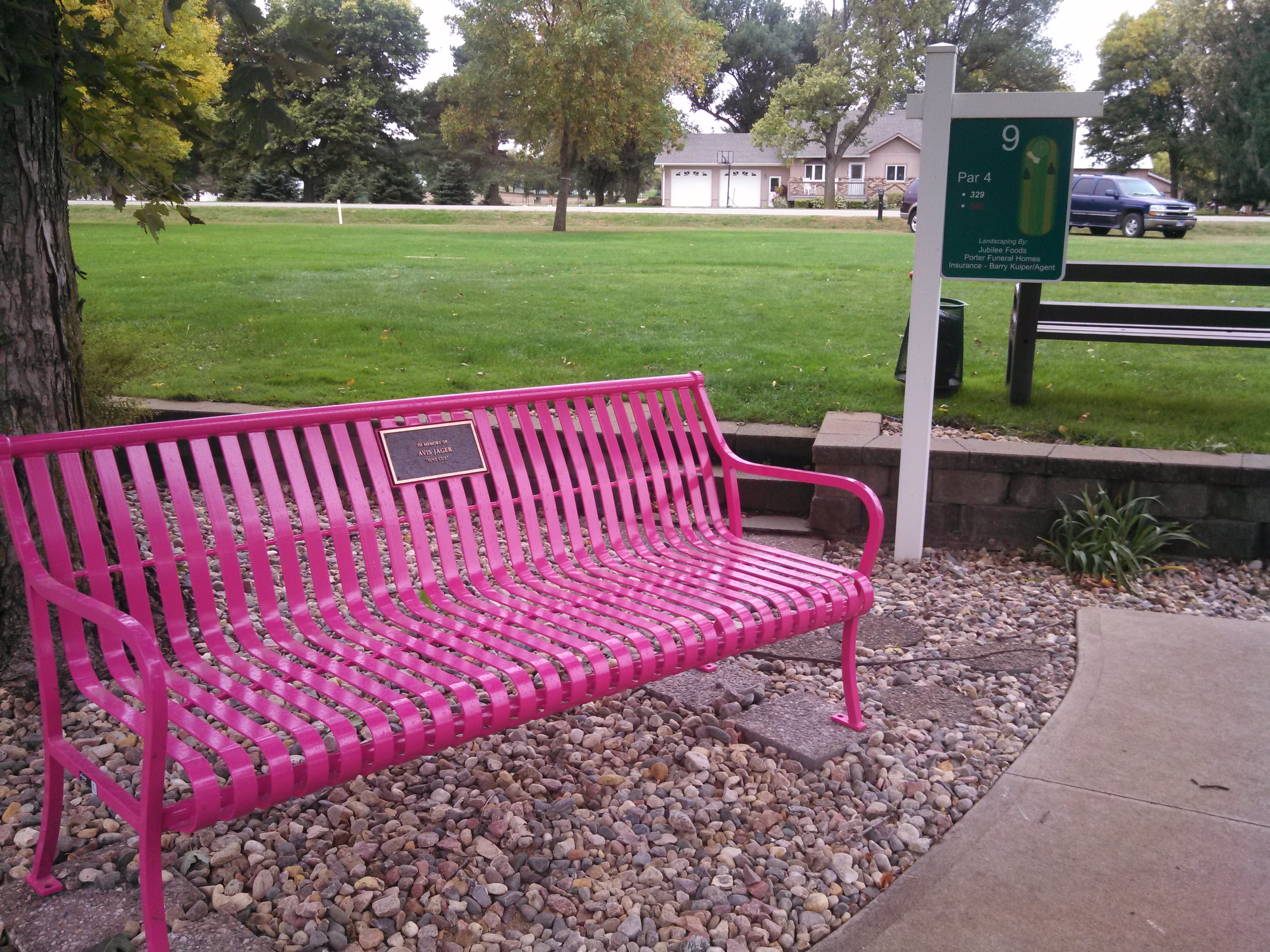 Pullman Bench With Back 6Ft Plaque Custompink
