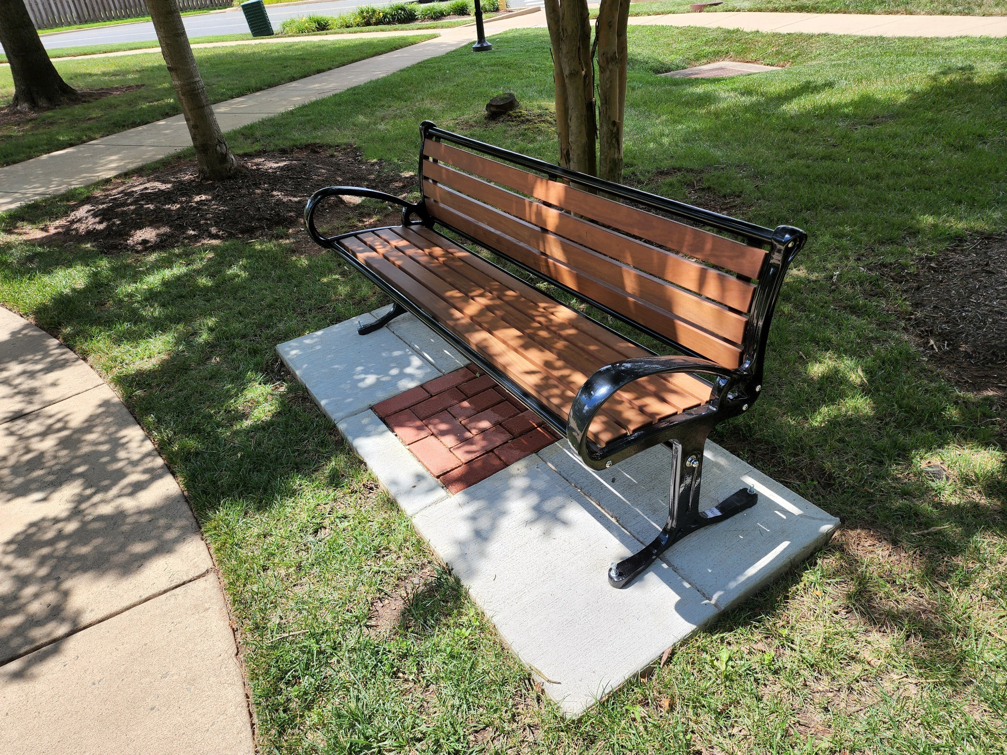 Robinson Bench With Back 6Ft Glossblack Ipe Residential Commonarea Manassasva