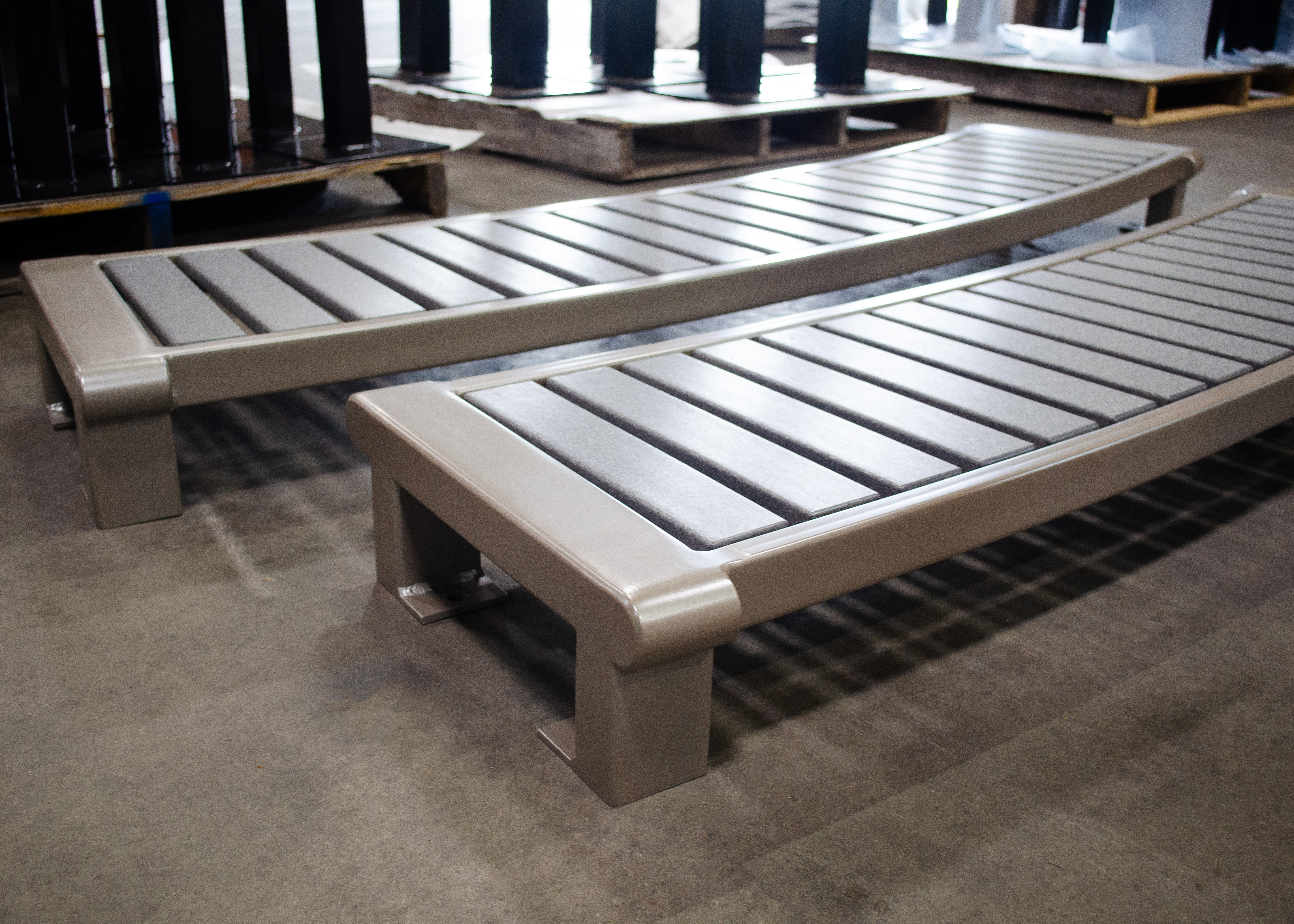 Custom Curved Wall Bench RPS Champagne
