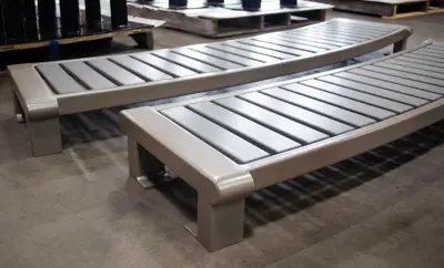 Custom Curved Wall Bench RPS Champagne