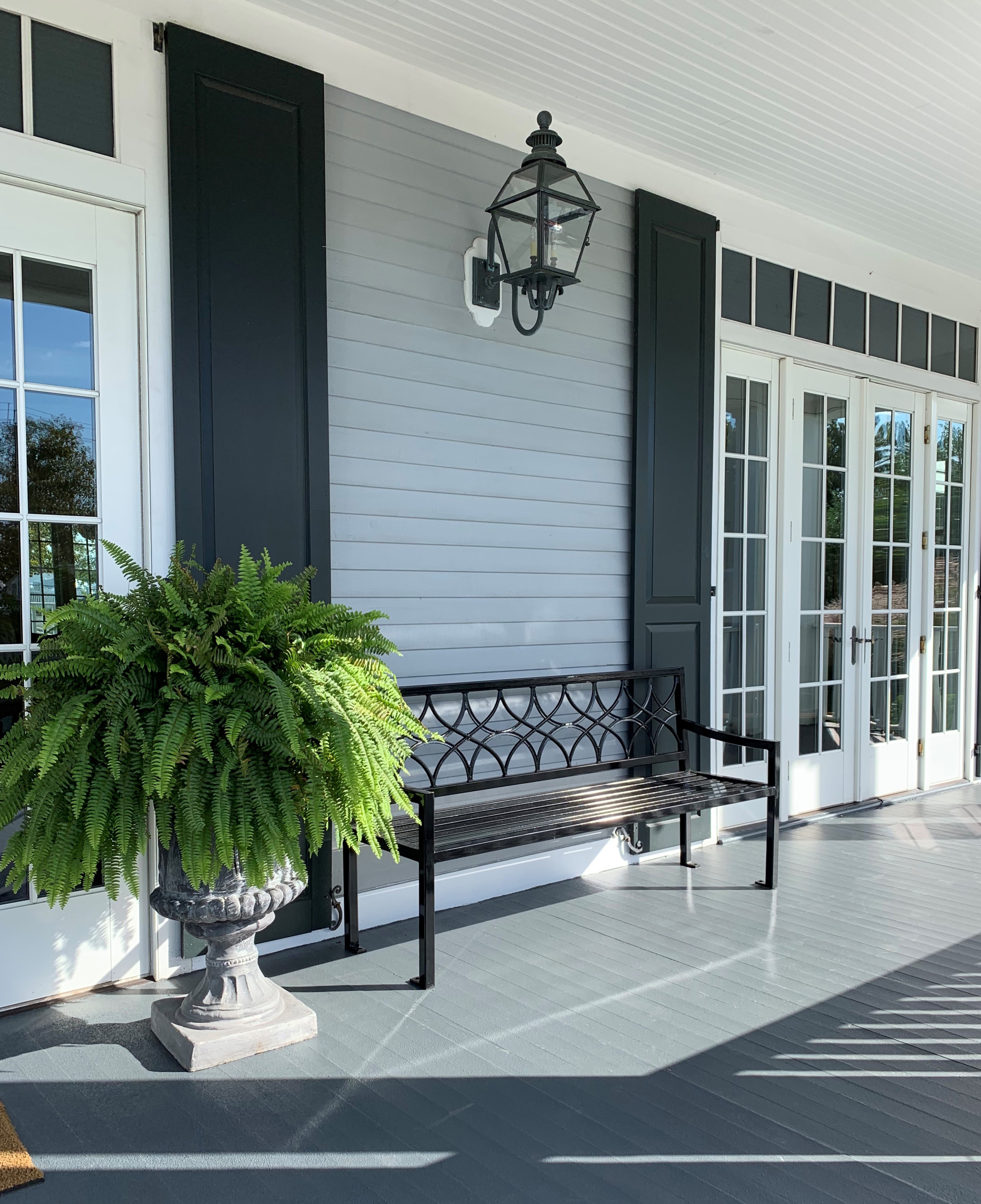 Kilian Bench With Back 6Ft Glossblack Hospitality Countryclub Ryeny