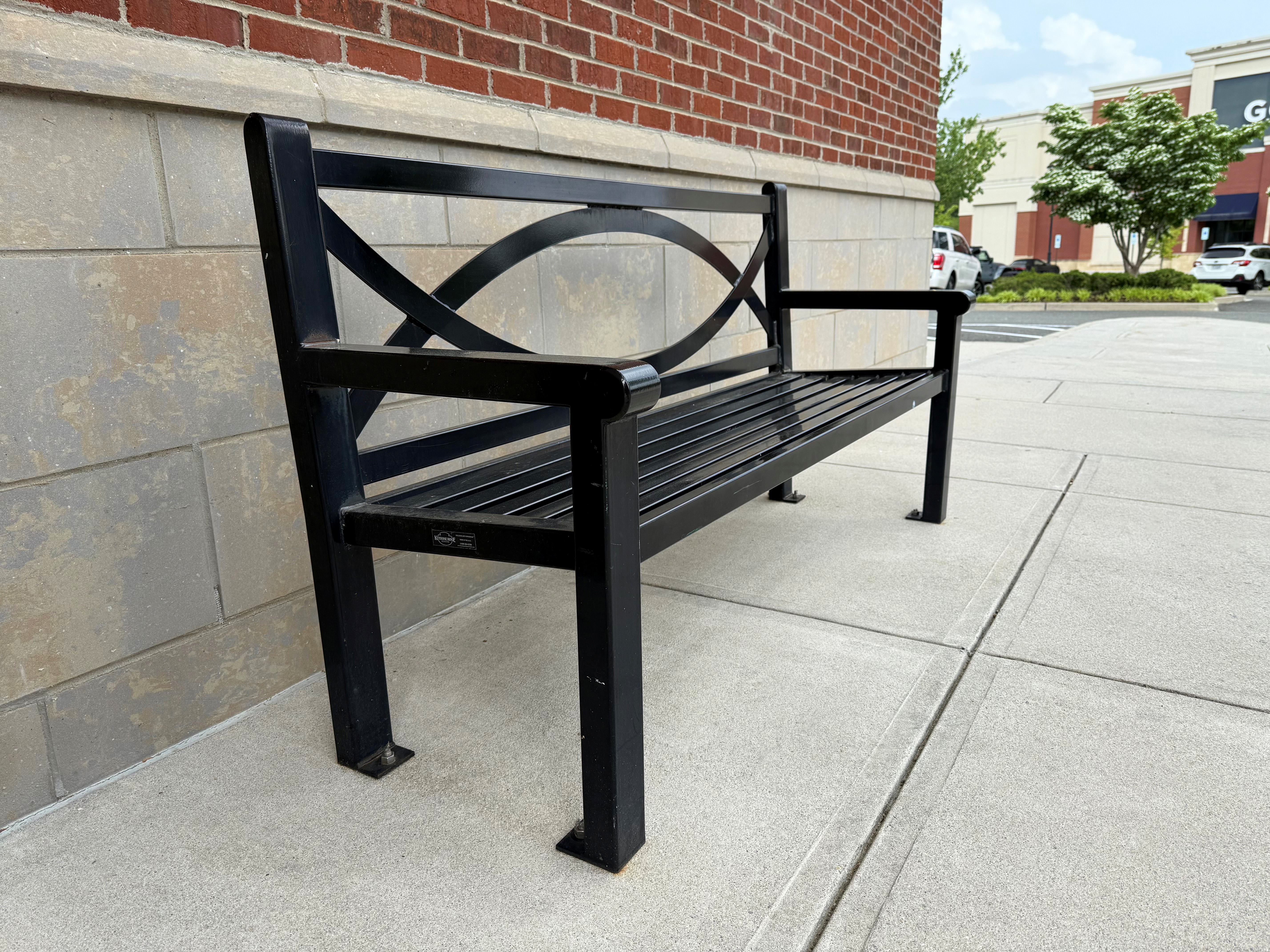 Yuma Bench With Back 6Ft Glossblack Retail Mixedused Glenalenva