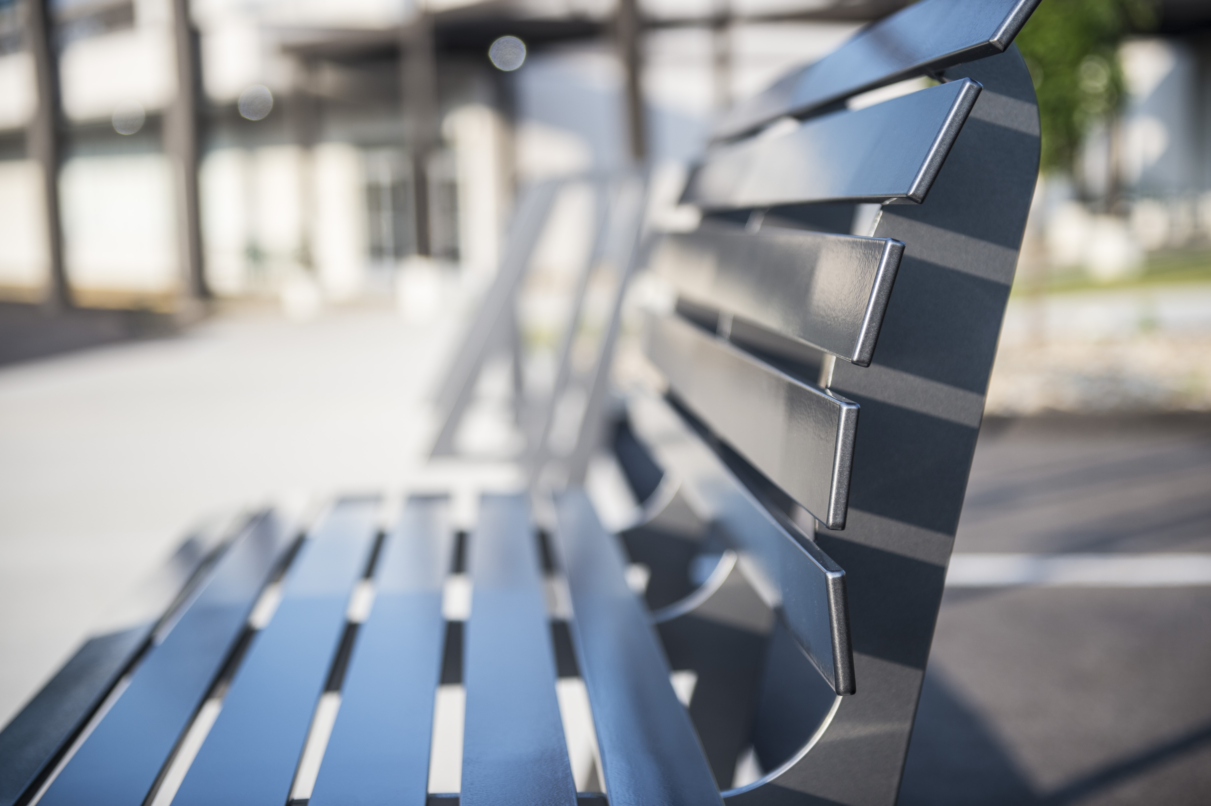 Carson Bench With Back 4Ft Chromite Corporate