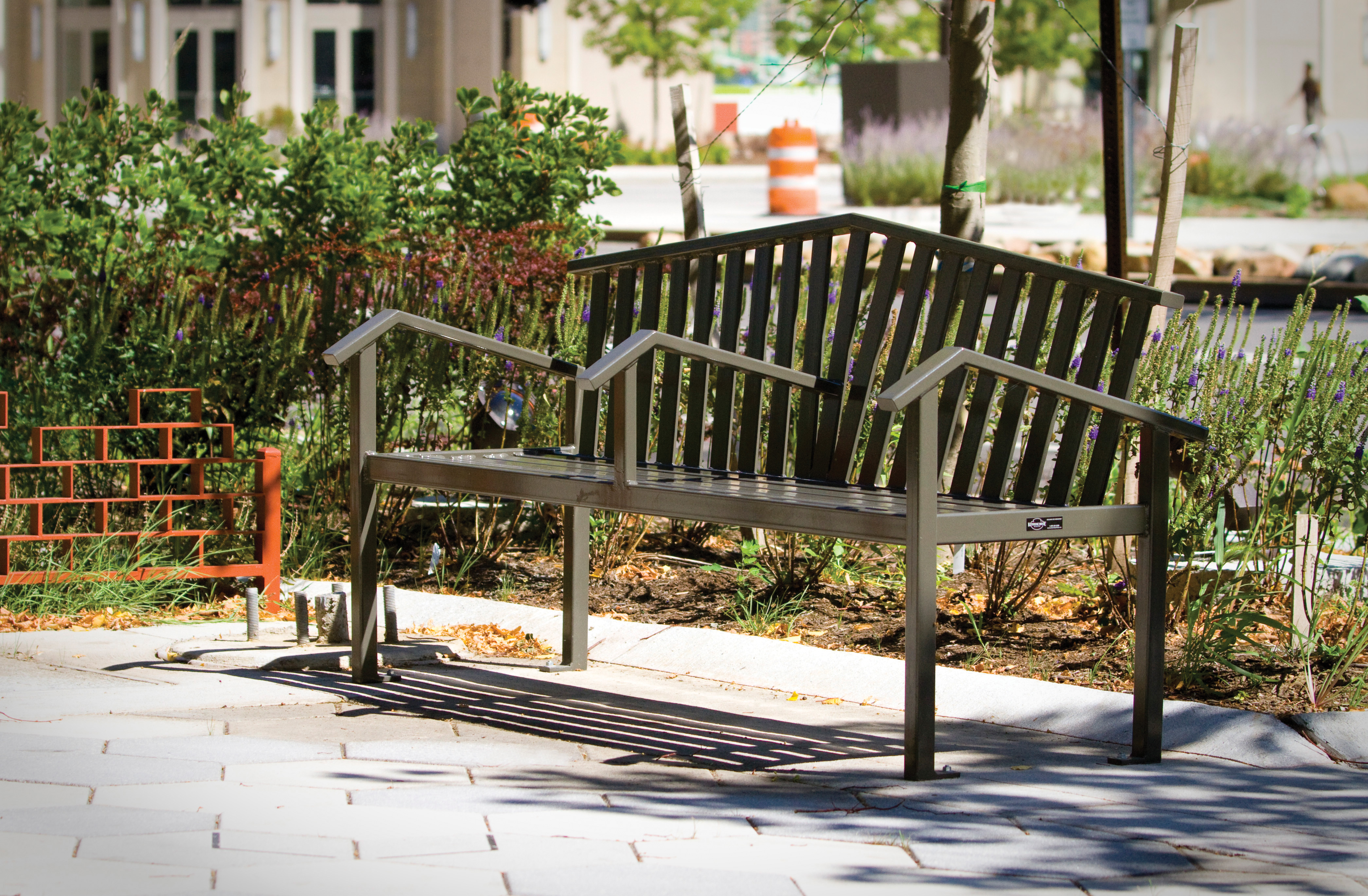 Atticus Bencho With Back 6Ft Bronze Municipal Streetscape Clevelandoh