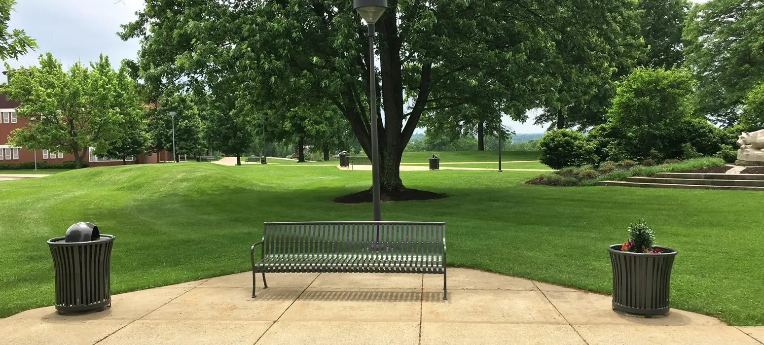 Pullman Bench With Back 6Ft Harmony Litter Receptacle 32Gal Domelid Planter Charcoal Education University Fayettepa